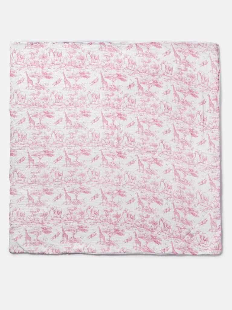 The Little Toile Pink Blanket - Rose & Albert