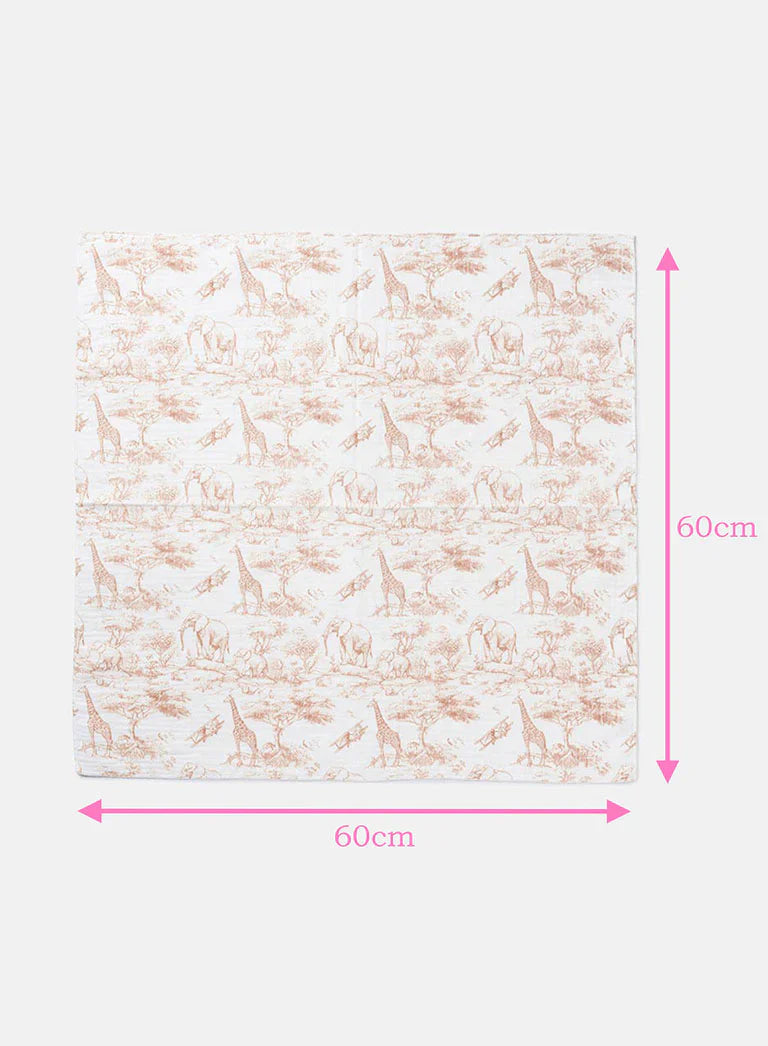 The Little Toile Natural Muslin Square - Rose & Albert
