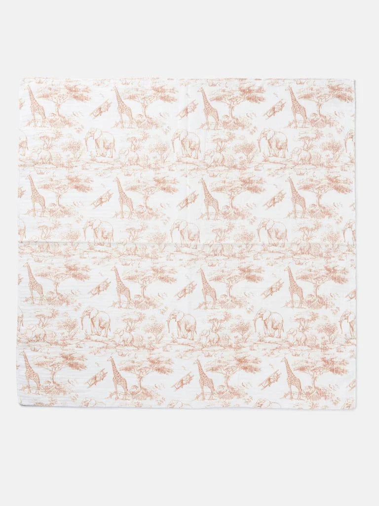 The Little Toile Natural Muslin Square - Rose & Albert