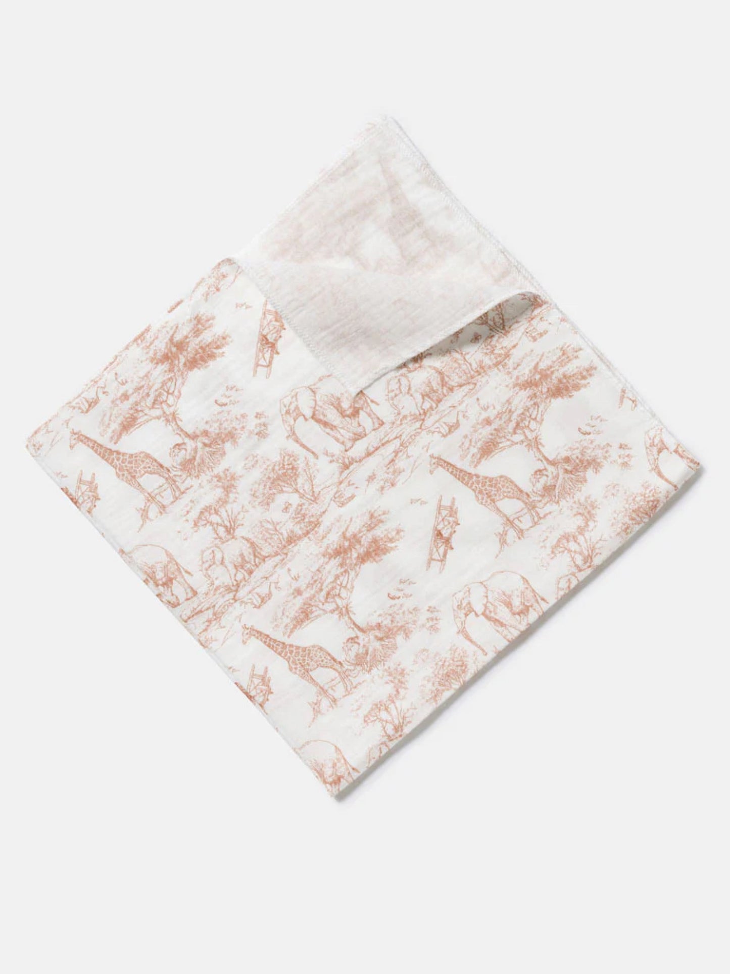 The Little Toile Natural Muslin Square - Rose & Albert