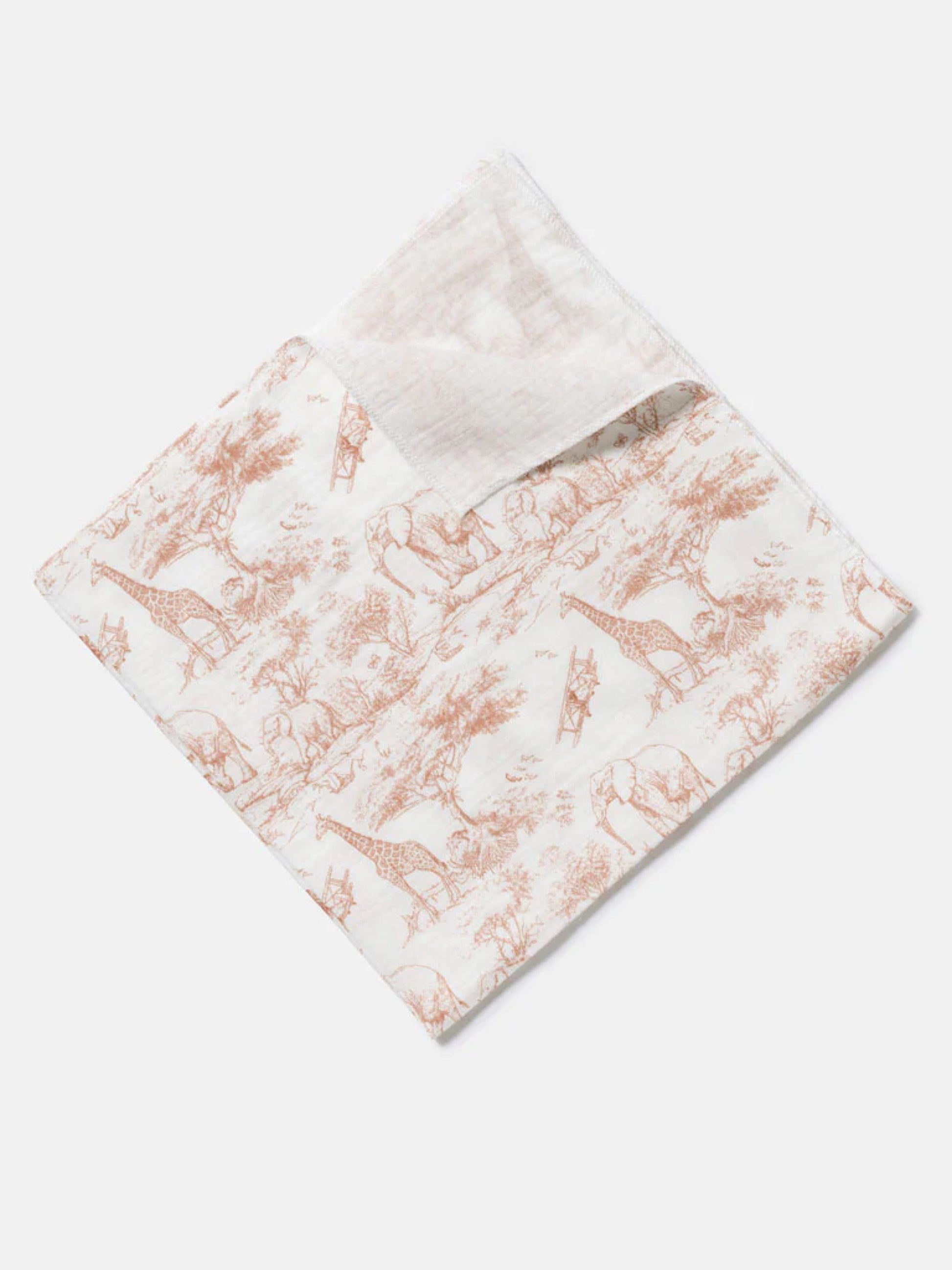 The Little Toile Natural Muslin Square - Rose & Albert