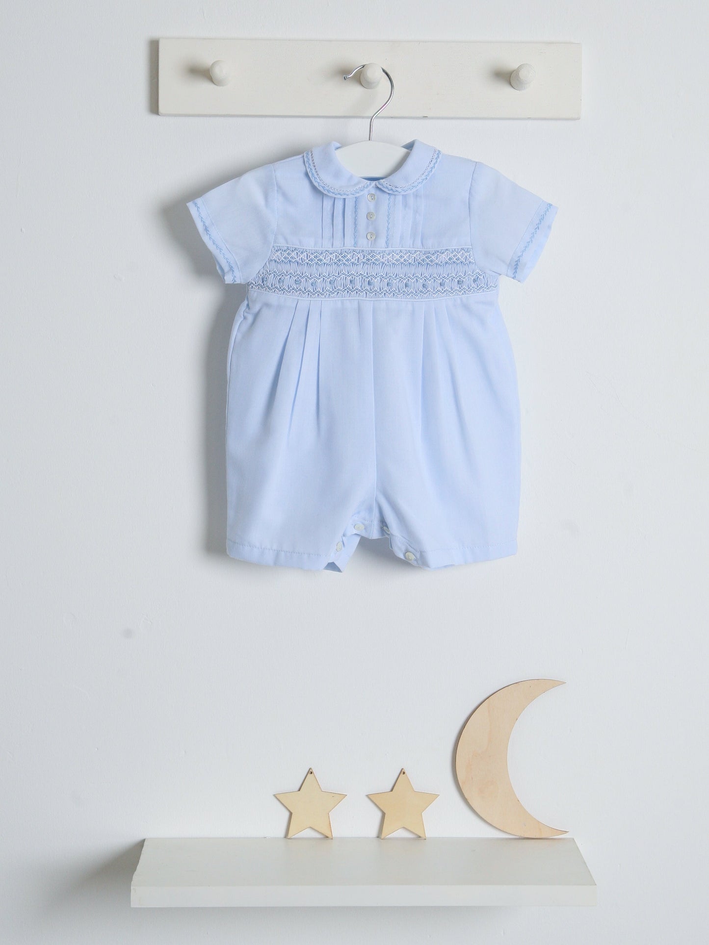 Sarah Louise Blue 'Heritage' smocked romper