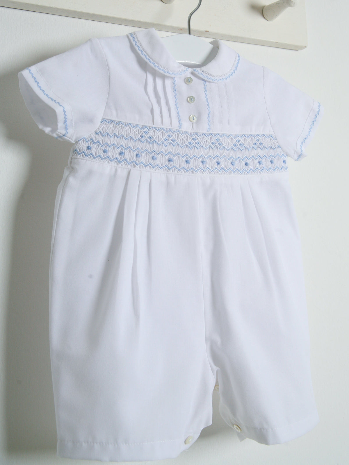 Sarah Louise 'Heritage' smocked romper - Rose & Albert