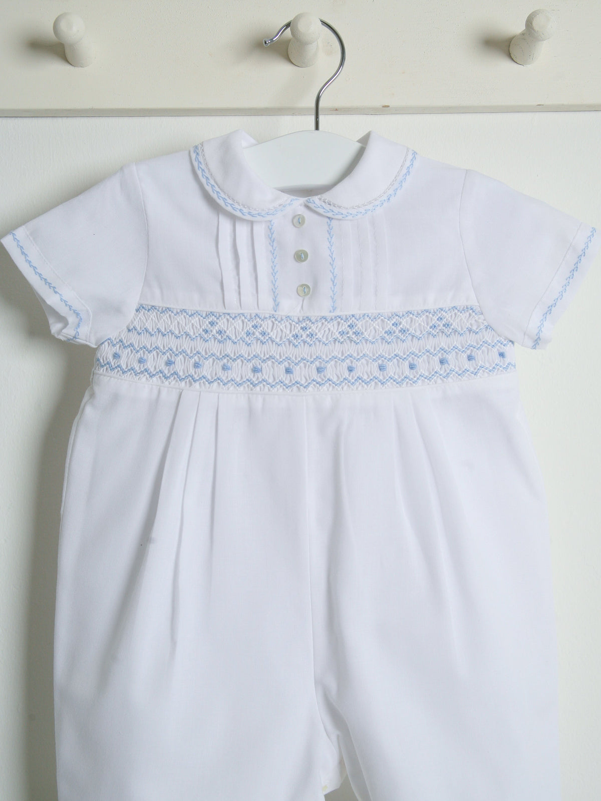 Sarah Louise 'Heritage' smocked romper - Rose & Albert