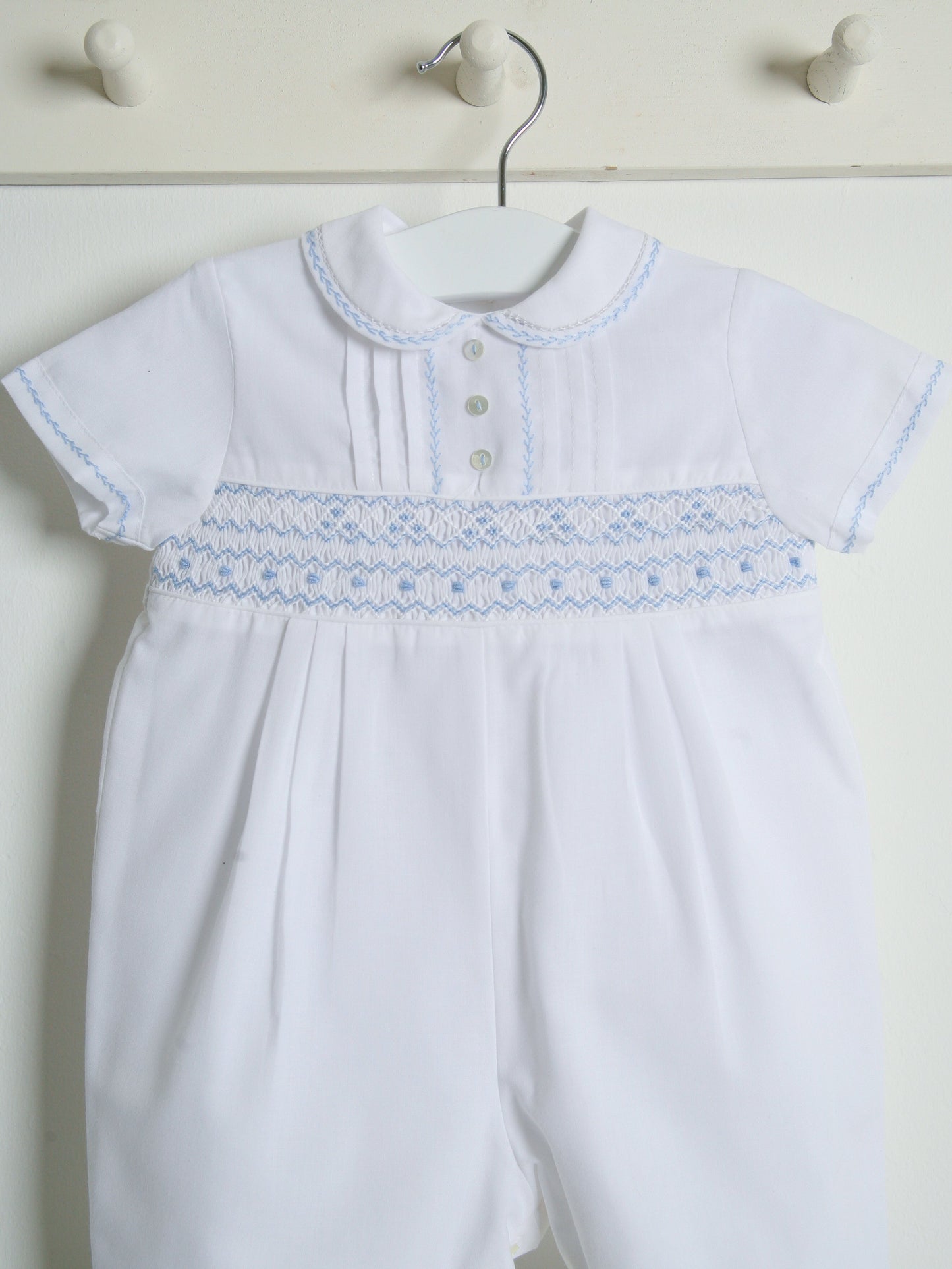 Sarah Louise 'Heritage' smocked romper - Rose & Albert
