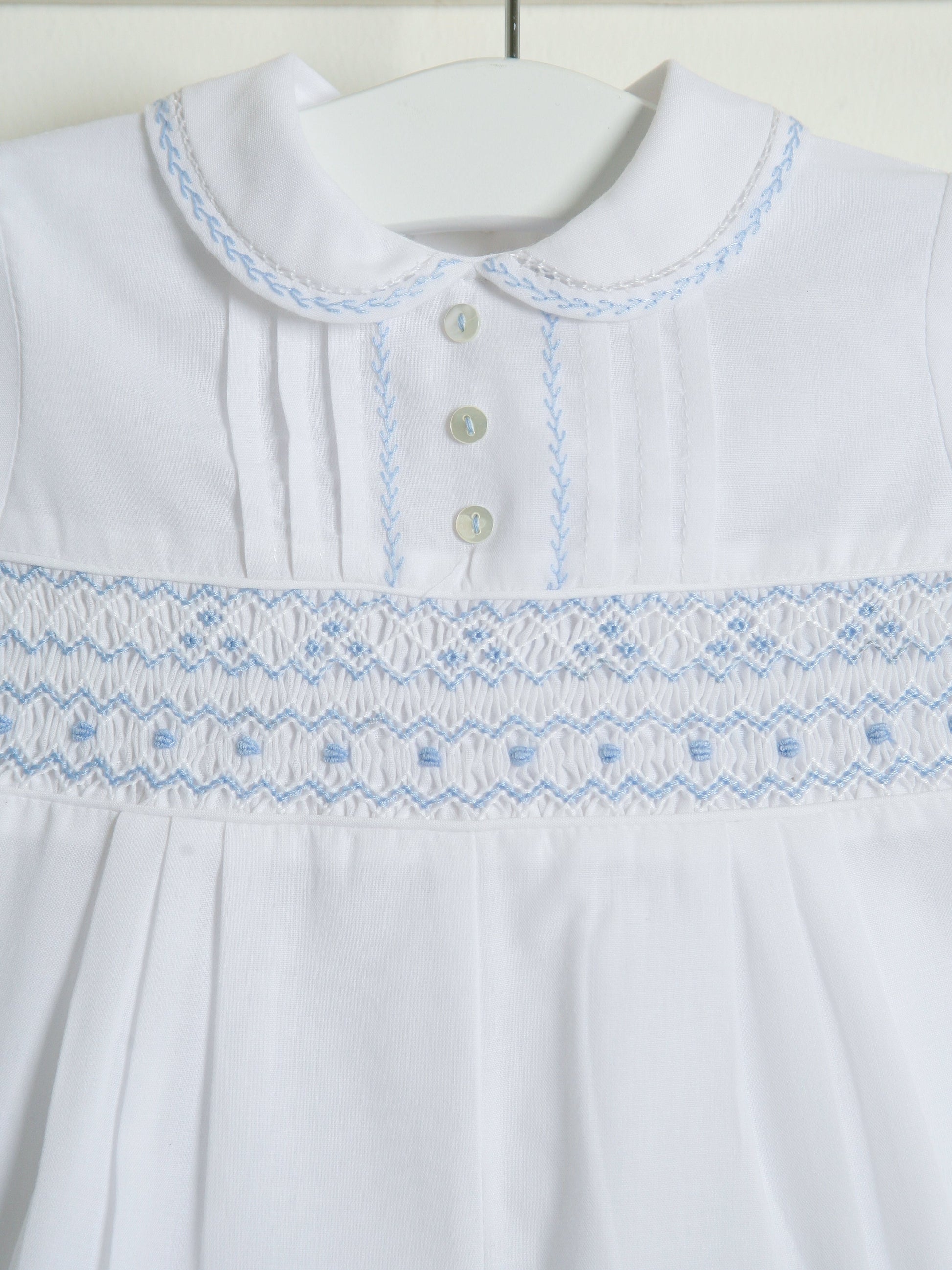 Sarah Louise 'Heritage' smocked romper - Rose & Albert