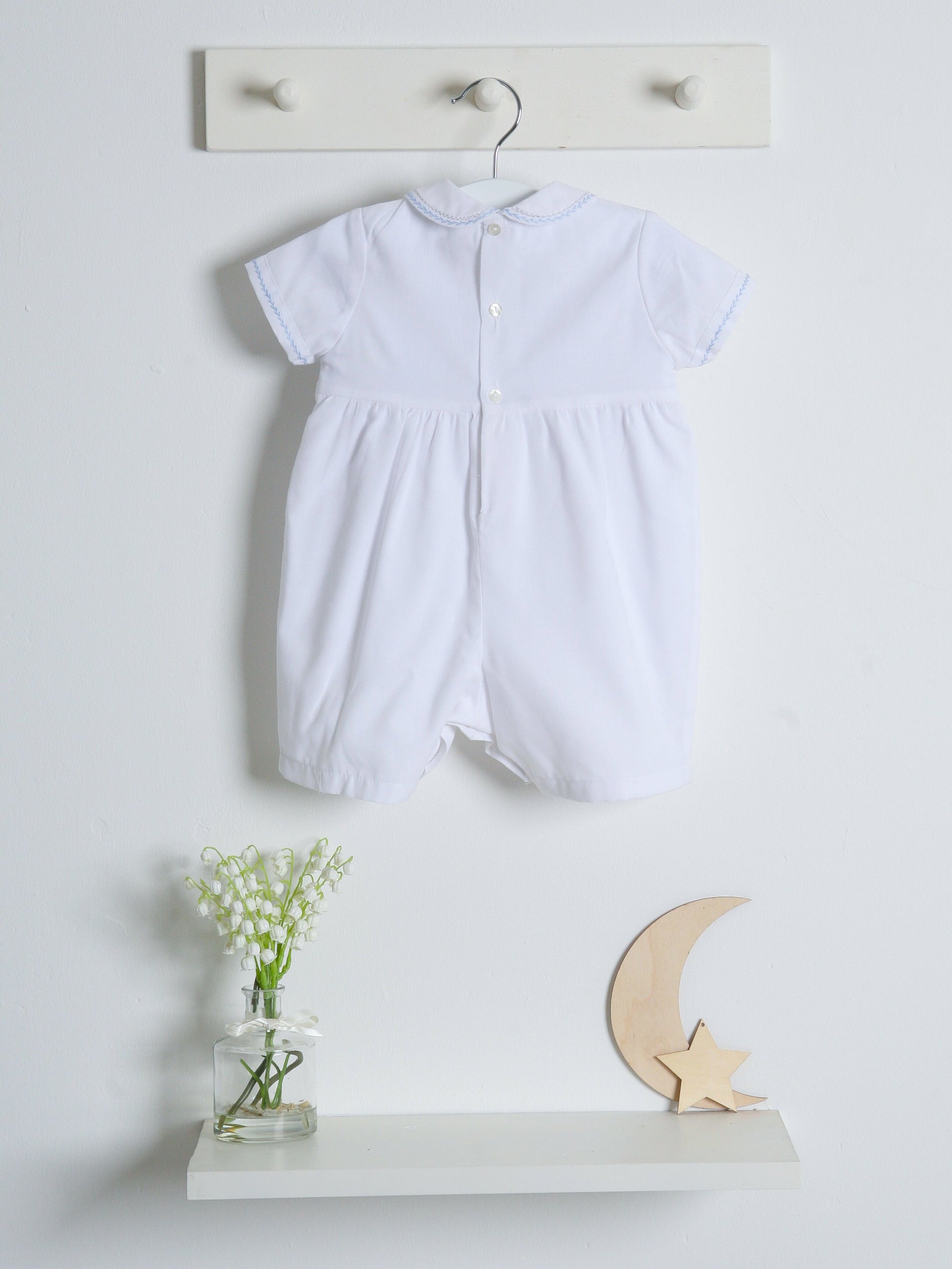 Sarah Louise 'Heritage' smocked romper - Rose & Albert