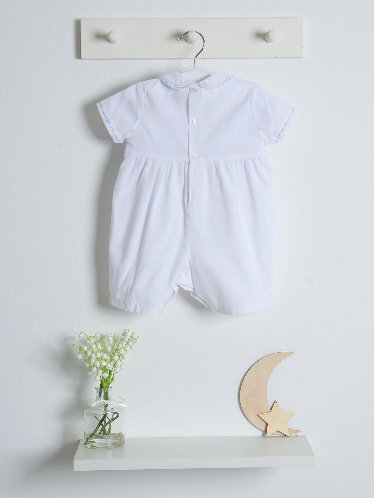 Sarah Louise 'Heritage' smocked romper - Rose & Albert