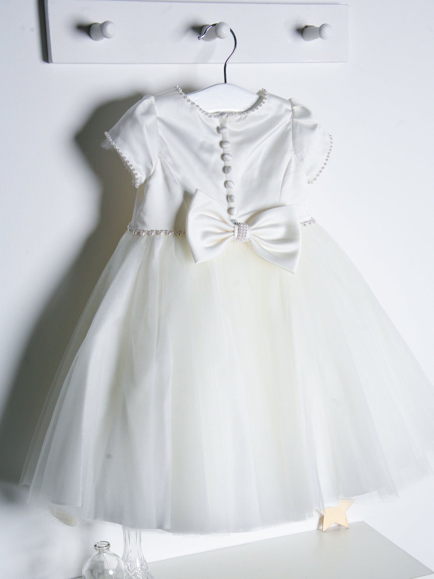 Sarah Louise Ivory Pearl & Tulle Occasion Dress - Rose & Albert