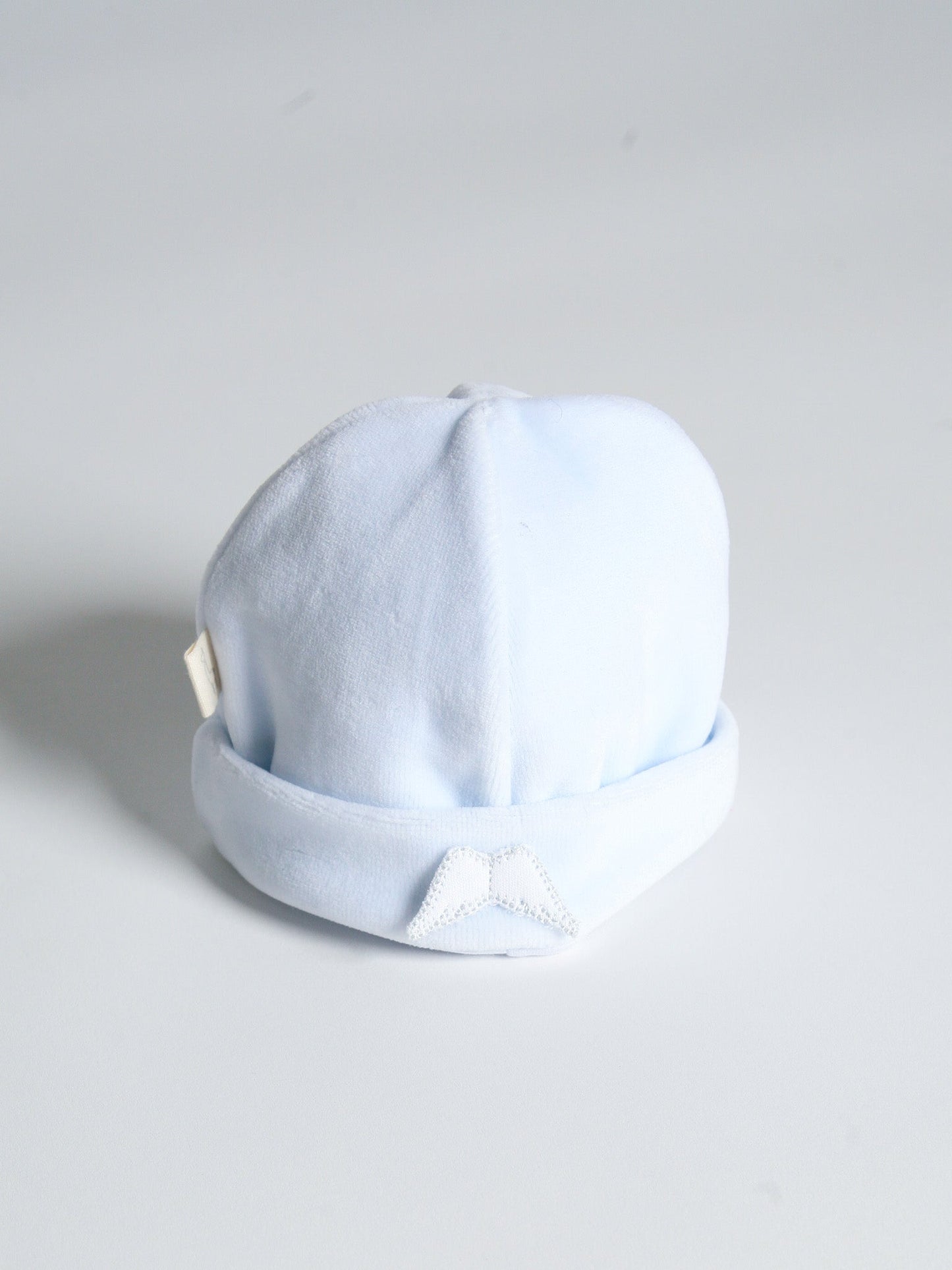 BabyGi Blue Velour Beanie - Rose & Albert