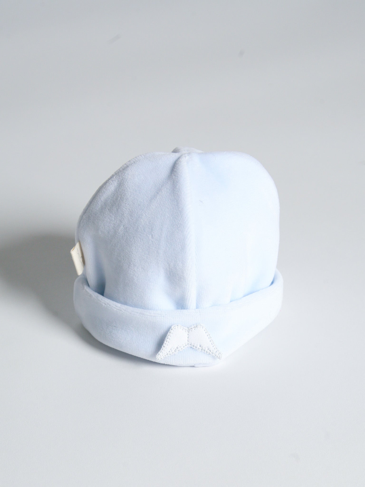 BabyGi Blue Velour Beanie - Rose & Albert