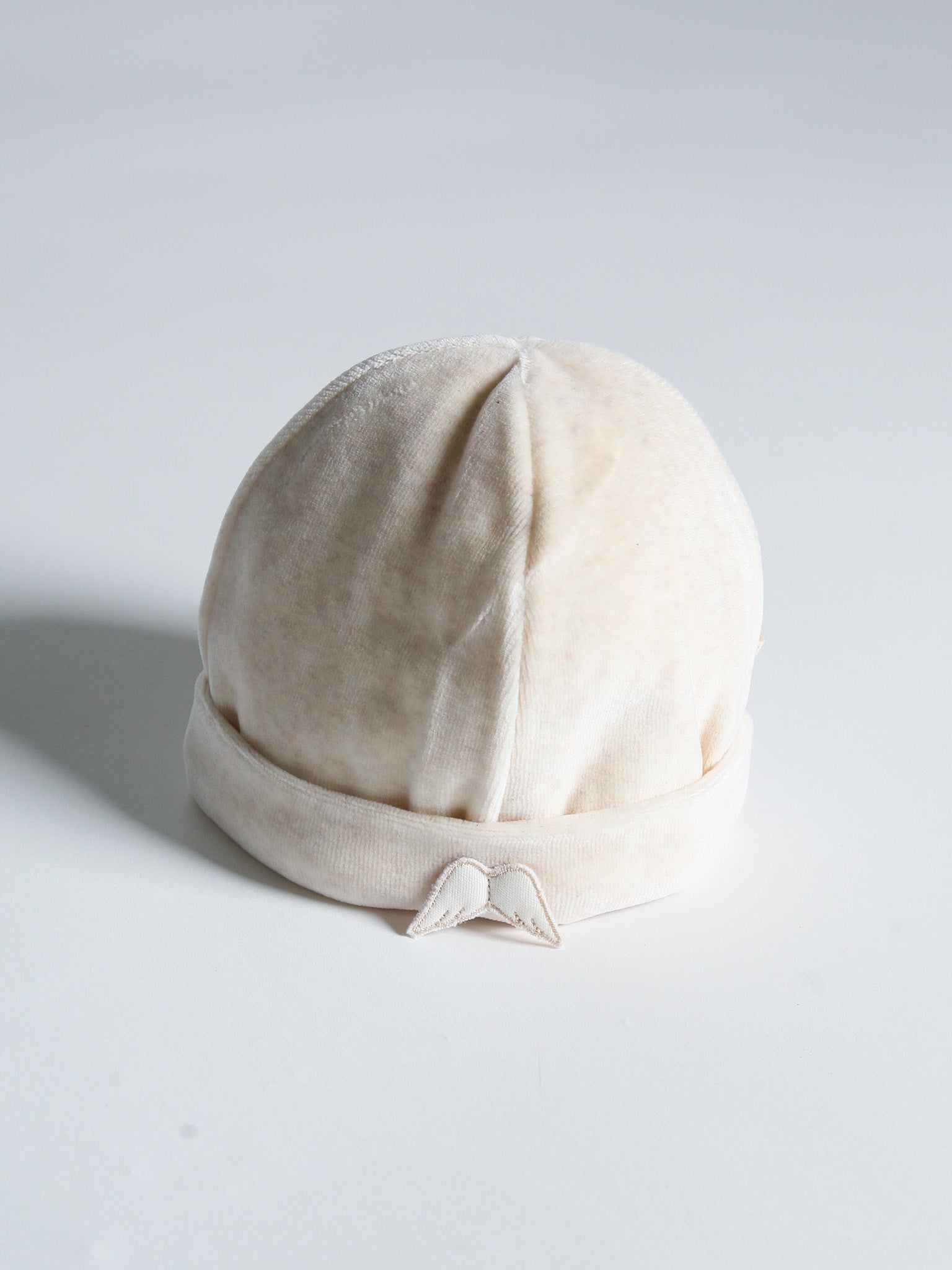 BabyGi Beige Velour Beanie - Rose & Albert