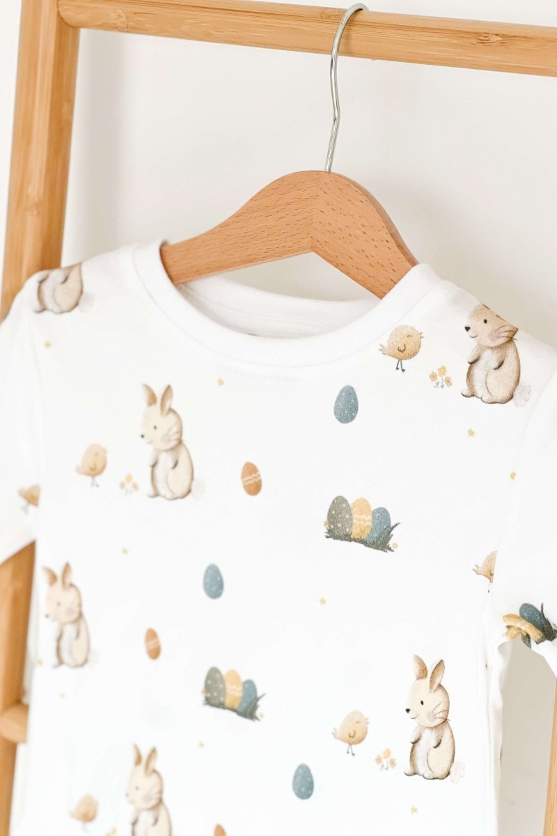 Cozy Easter Bunny Bamboo & Organic Cotton Two-Piece Set Long Sleeve Pyjamas - Cozy Crew Club