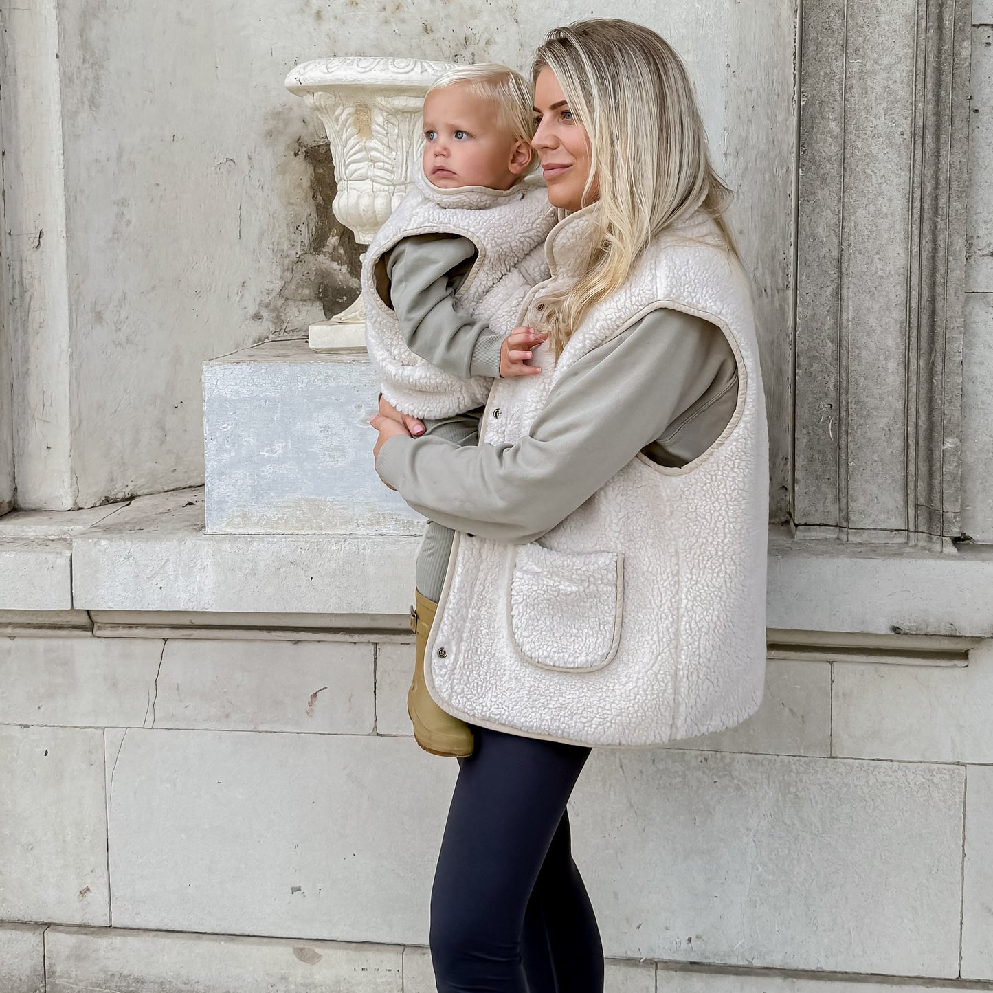 Mama Body Warmer in Beige