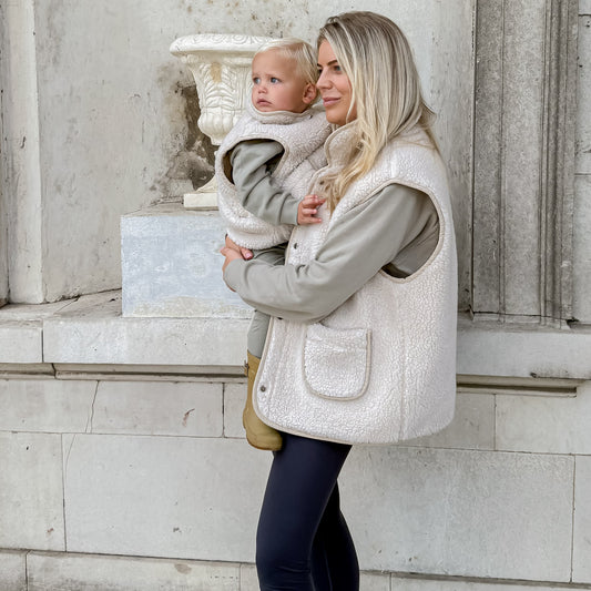Mama Body Warmer in Beige
