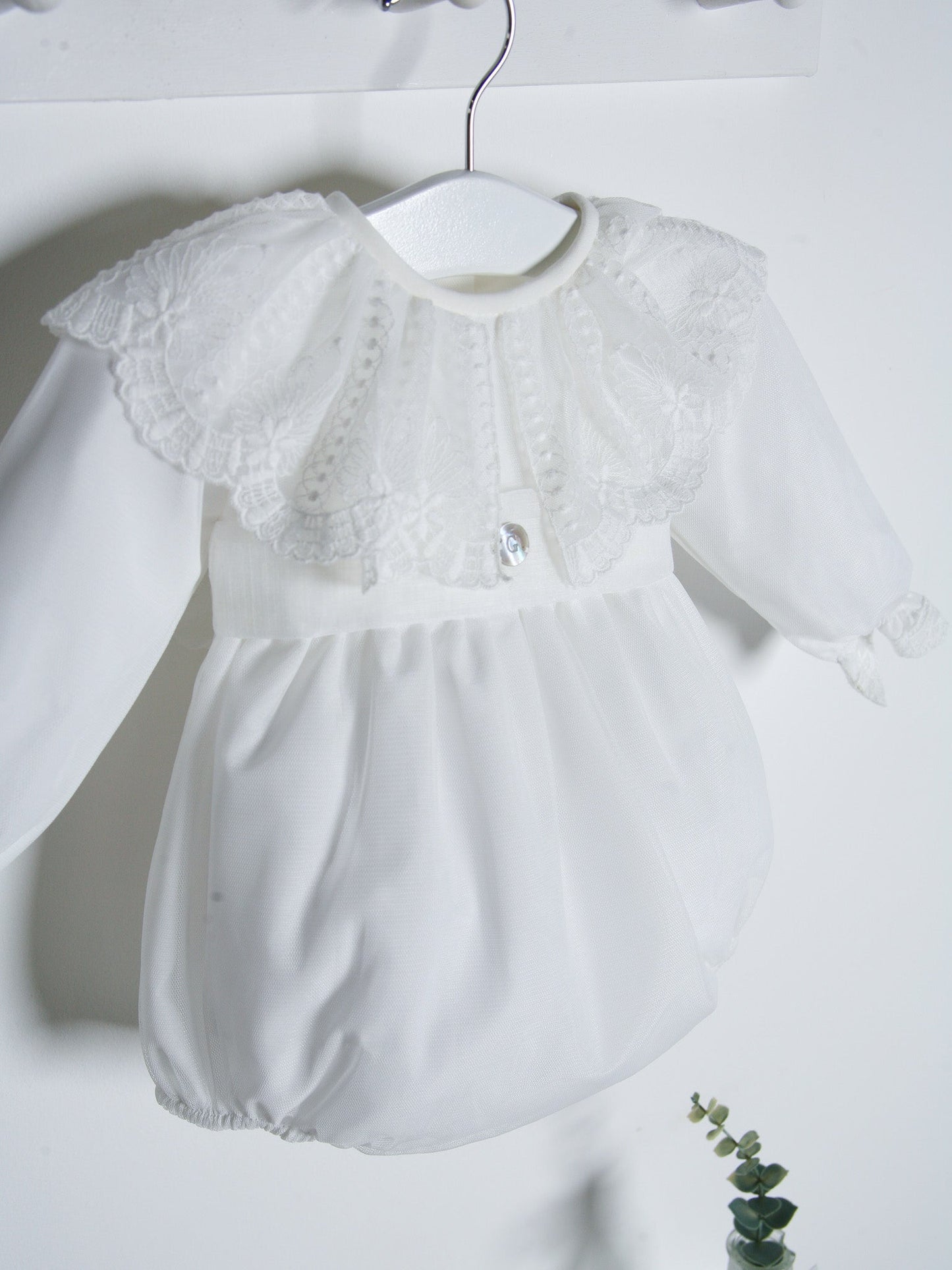 ‘Florri’ Organza & lace romper - Rose & Albert