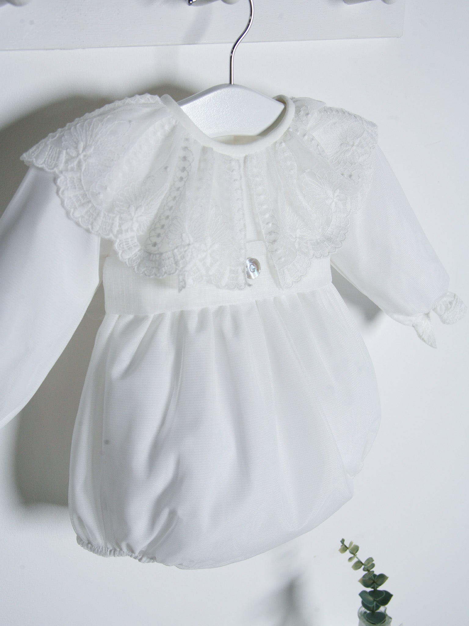 ‘Florri’ Organza & lace romper - Rose & Albert