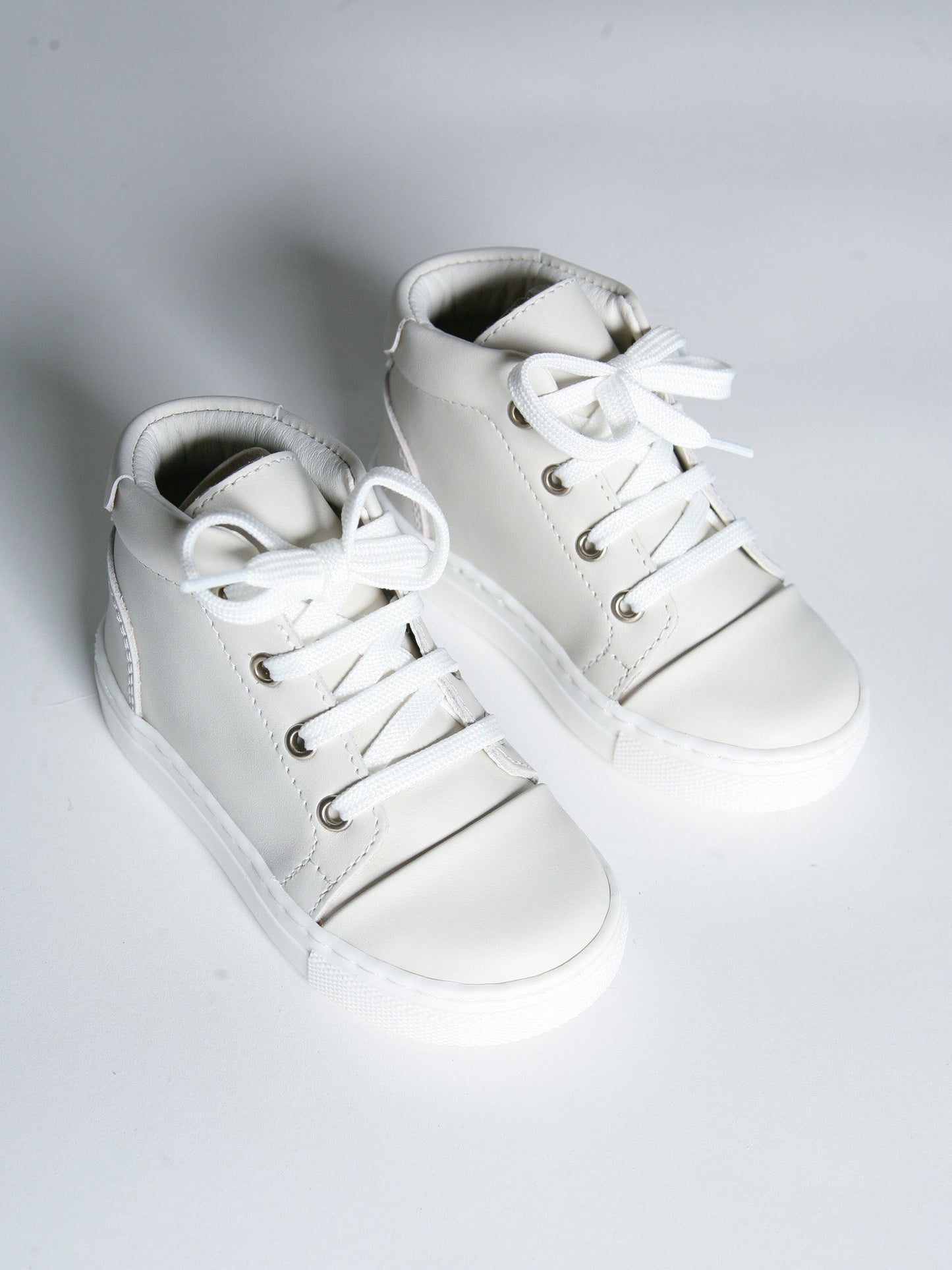 Borboleta Beige 'Danilo' Leather Hi-Top Boots - Rose & Albert