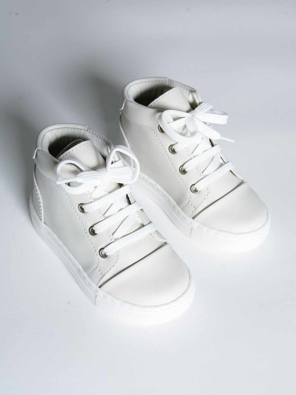 Borboleta Beige 'Danilo' Leather Hi-Top Boots - Rose & Albert