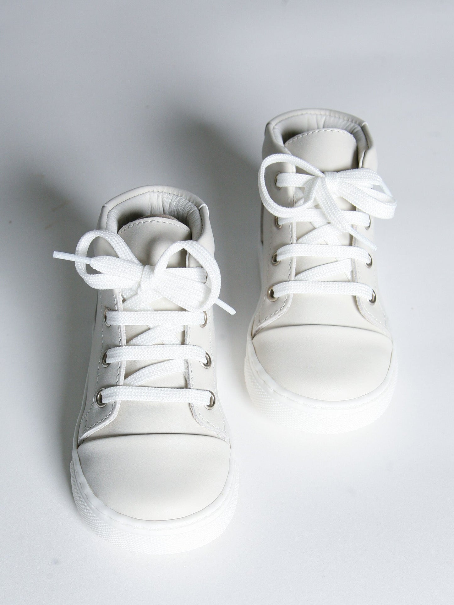 Borboleta Beige 'Danilo' Leather Hi-Top Boots - Rose & Albert
