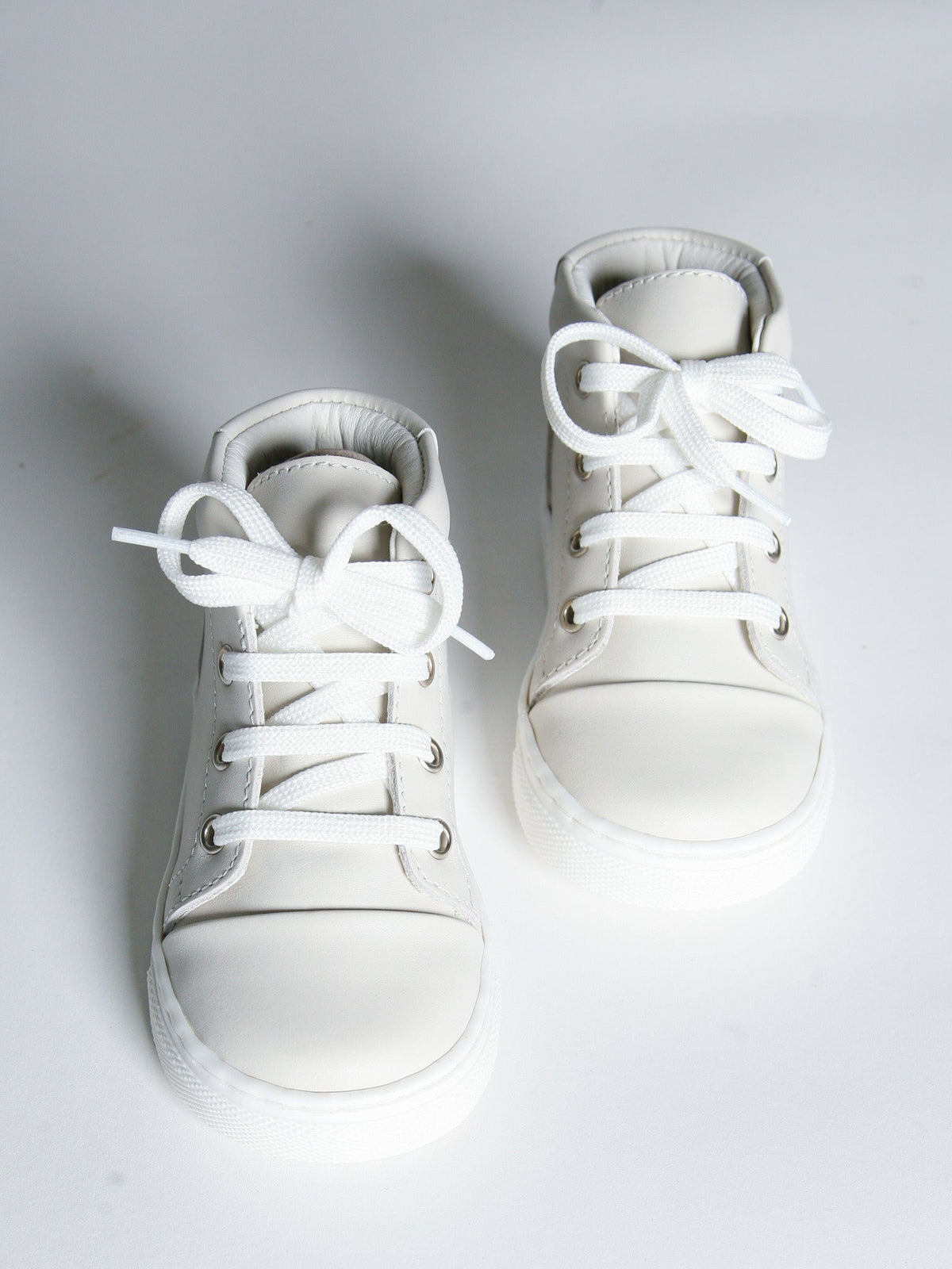 Borboleta Beige 'Danilo' Leather Hi-Top Boots - Rose & Albert