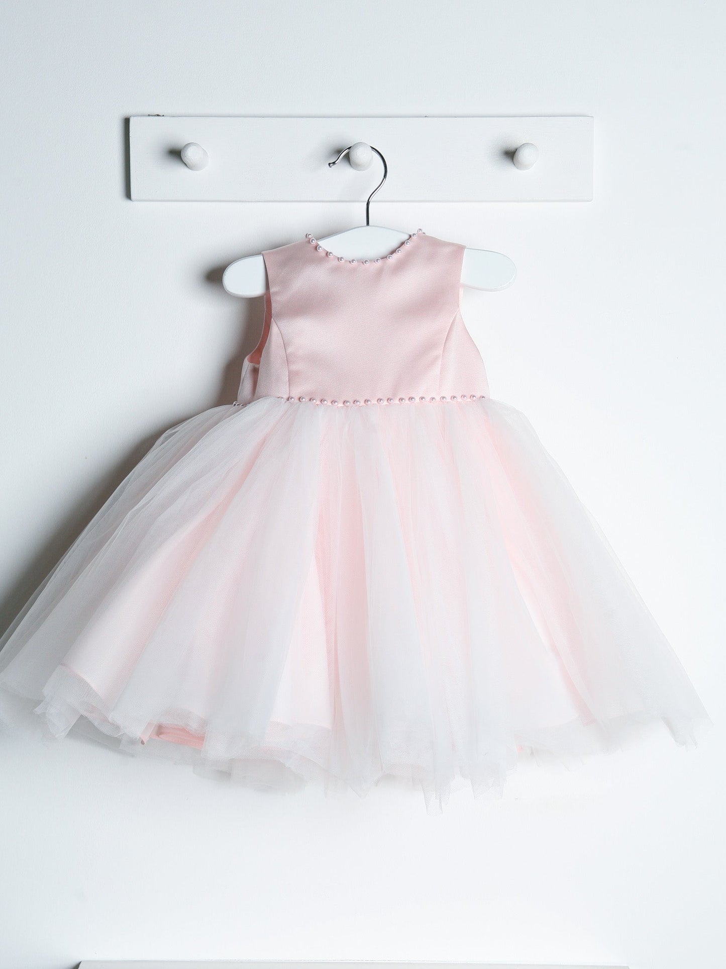 Sarah Louise Peach Pearl Occasion Dress - Rose & Albert