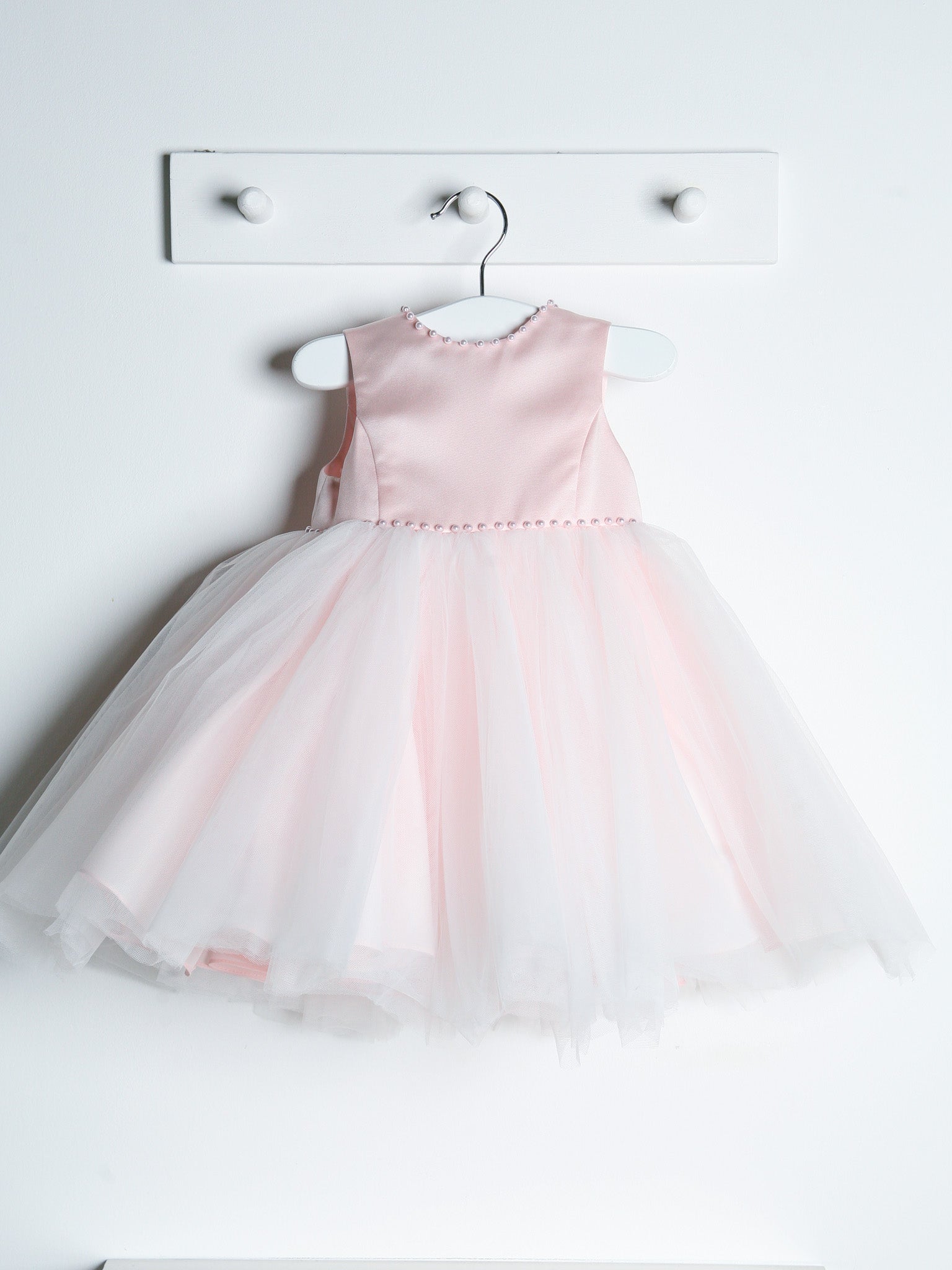 Sarah Louise Peach Pearl Occasion Dress - Rose & Albert