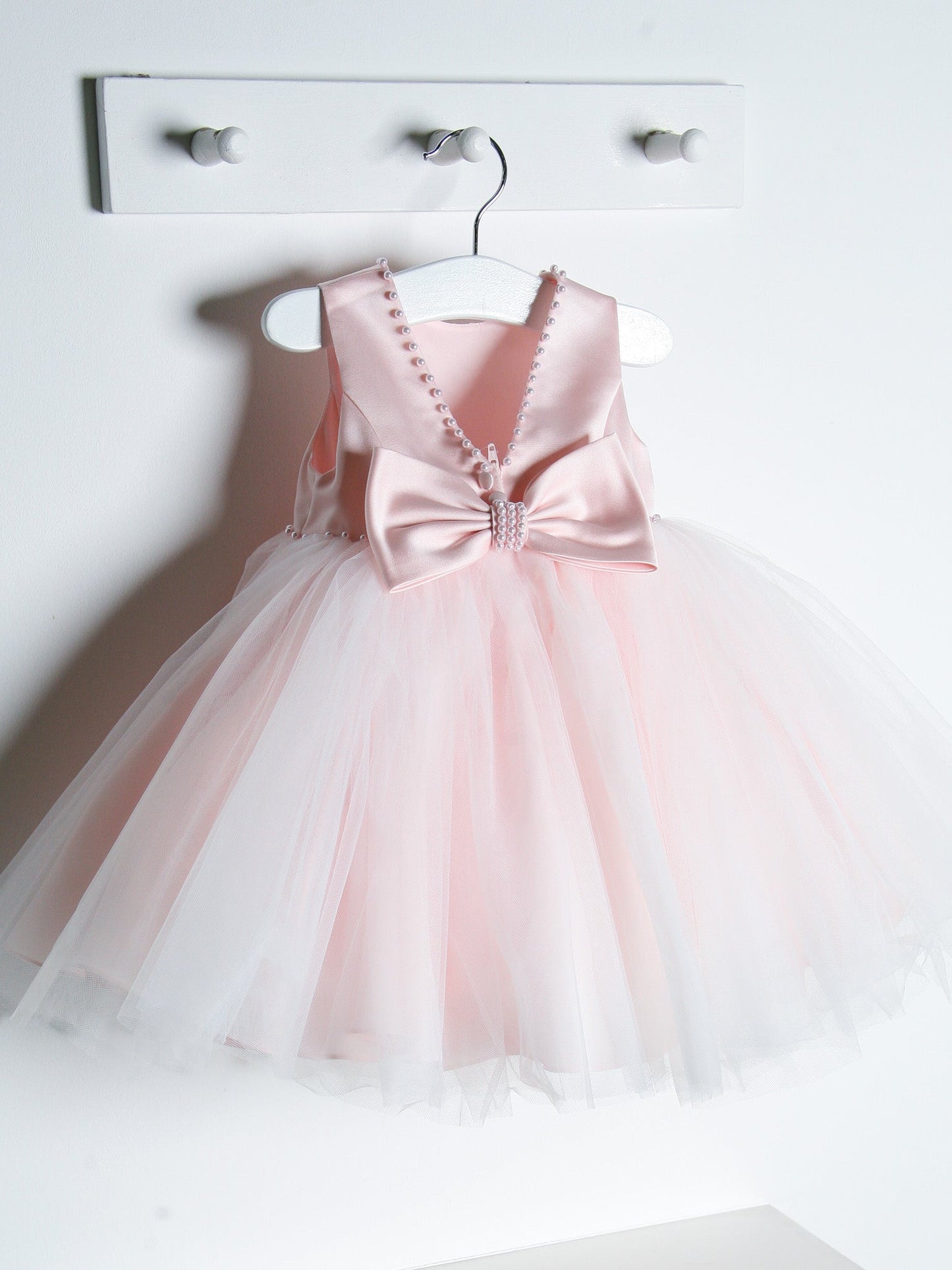 Sarah Louise Peach Pearl Occasion Dress - Rose & Albert