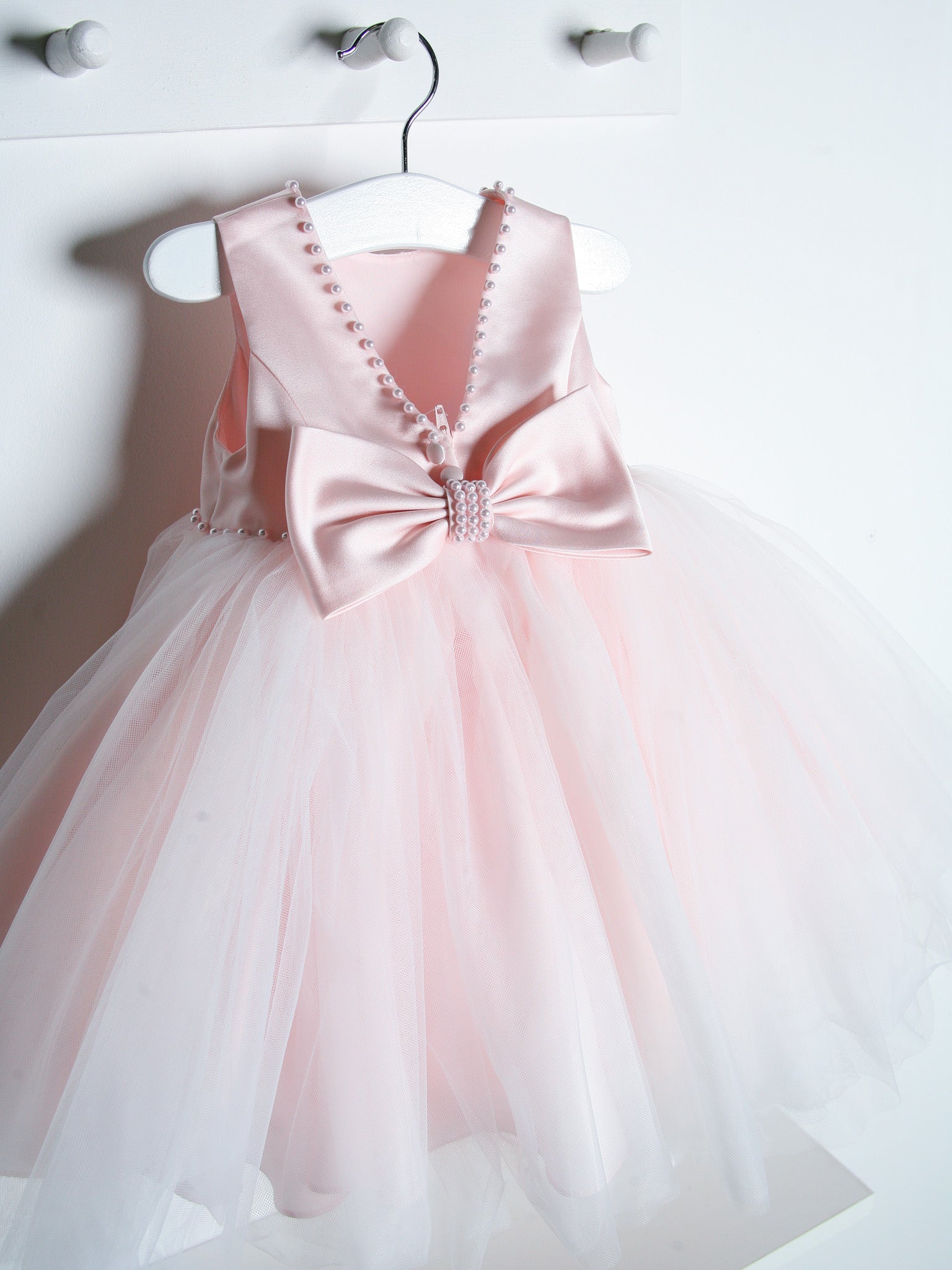 Sarah Louise Peach Pearl Occasion Dress - Rose & Albert