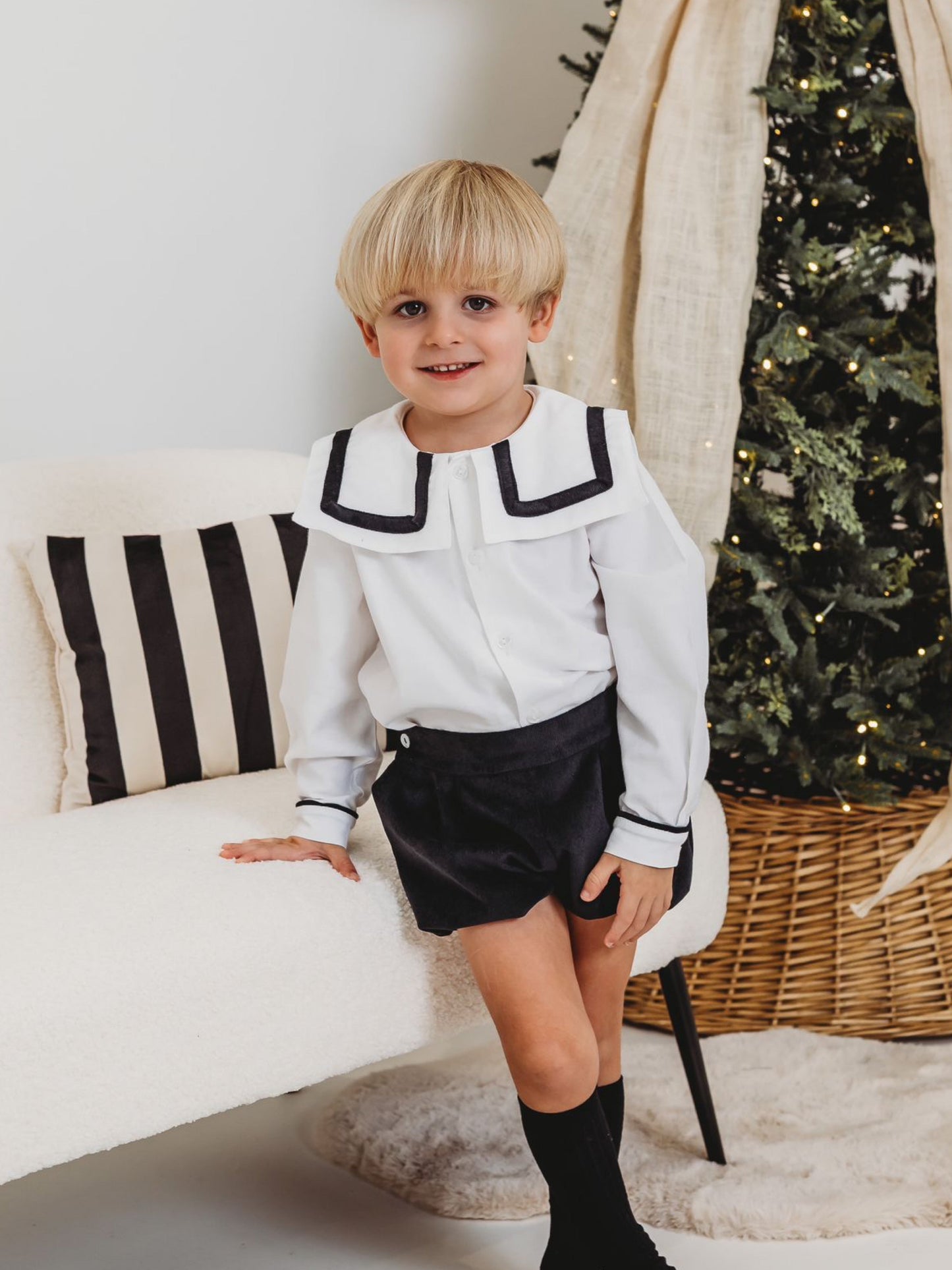 Ollie' Monochrome Statement Collar Suit