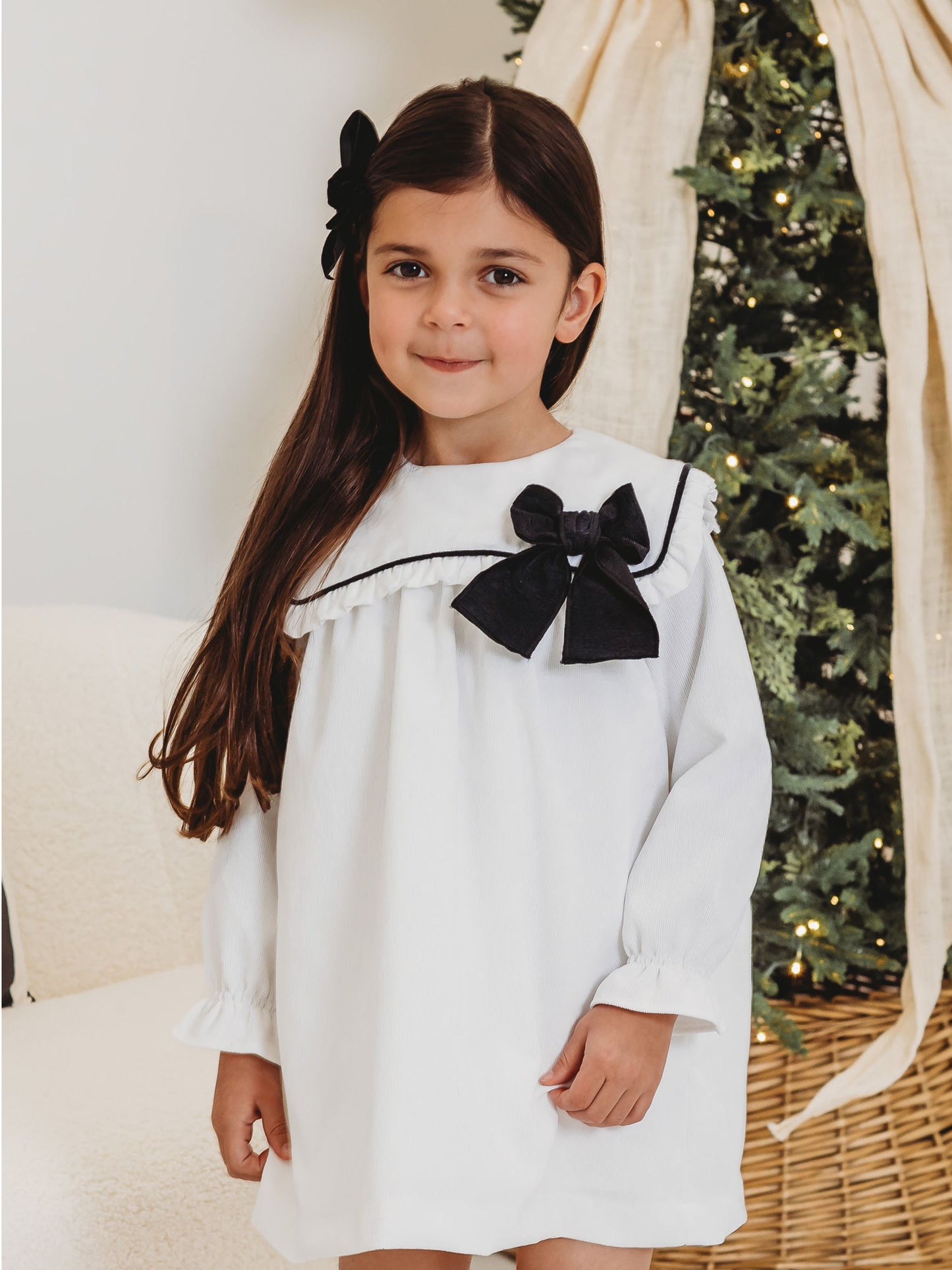 'Louisa' monochrome statement collar dress - Rose & Albert