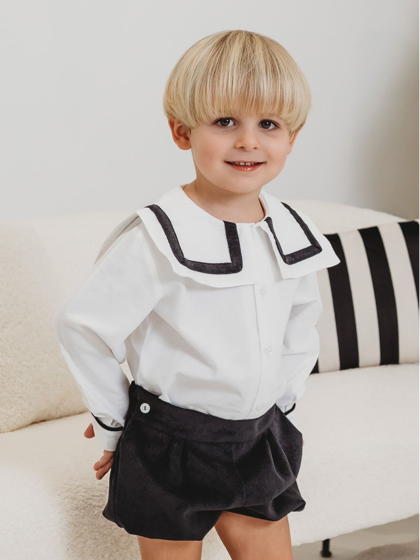 Ollie' Monochrome Statement Collar Suit