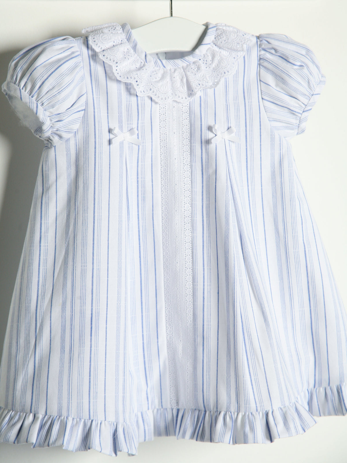 Exclusive to R&A by Sarah Louise Blue Stripe Dress with Sunhat - Rose & Albert