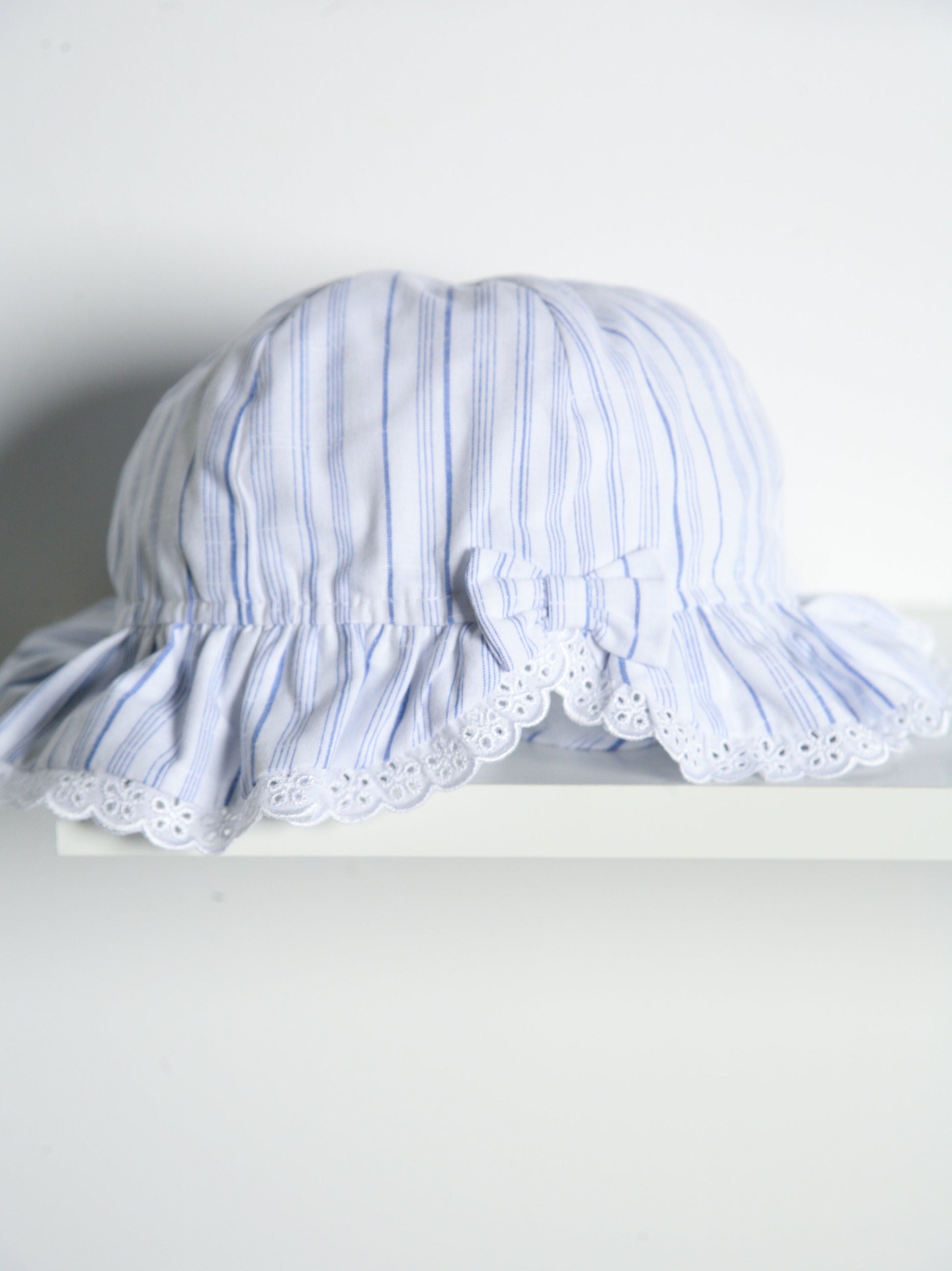 Exclusive to R&A by Sarah Louise Blue Stripe Dress with Sunhat - Rose & Albert