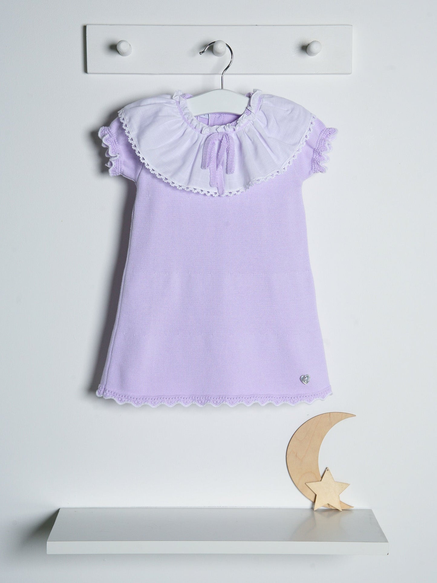 'Maya' lilac knitted statement collar dress - Rose & Albert