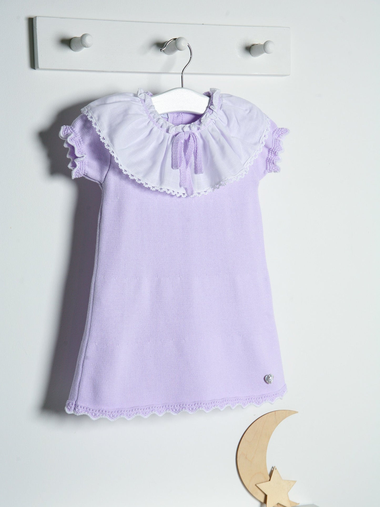 'Maya' lilac knitted statement collar dress - Rose & Albert