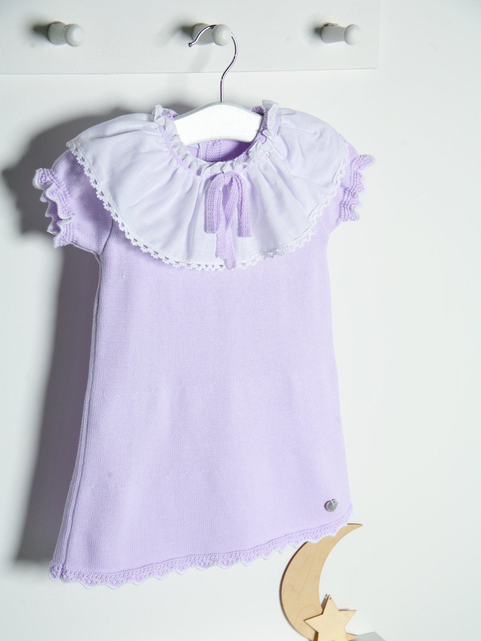 'Maya' lilac knitted statement collar dress - Rose & Albert