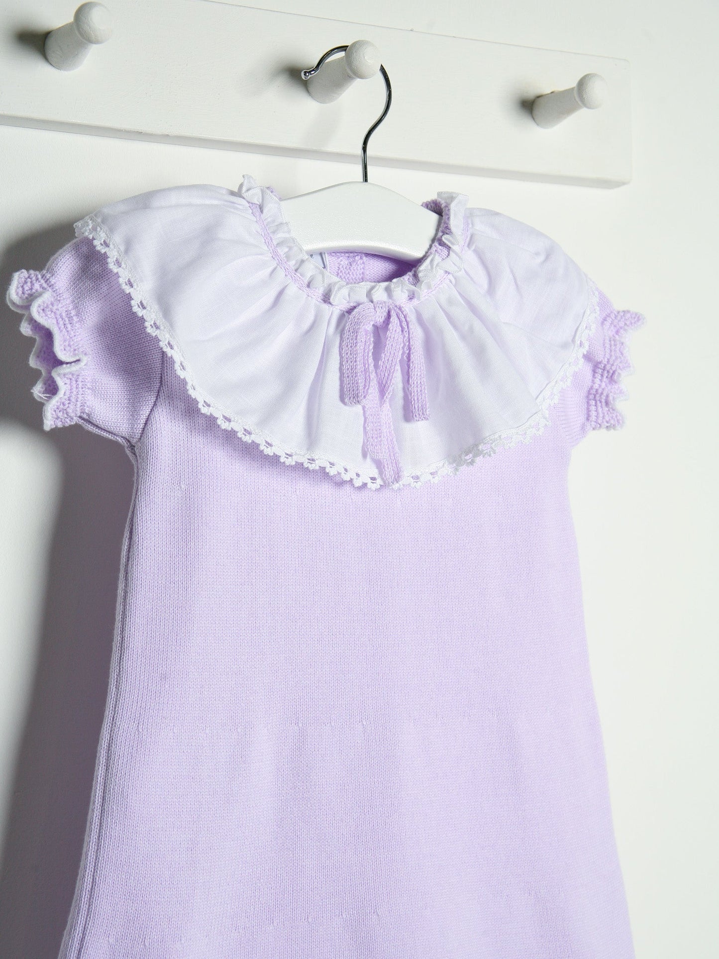'Maya' lilac knitted statement collar dress - Rose & Albert