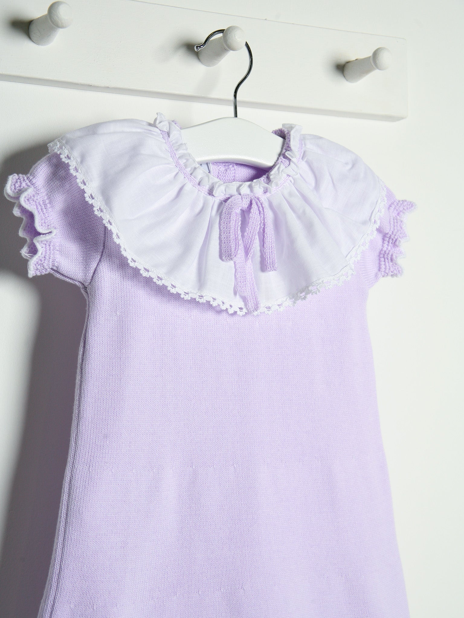 'Maya' lilac knitted statement collar dress - Rose & Albert