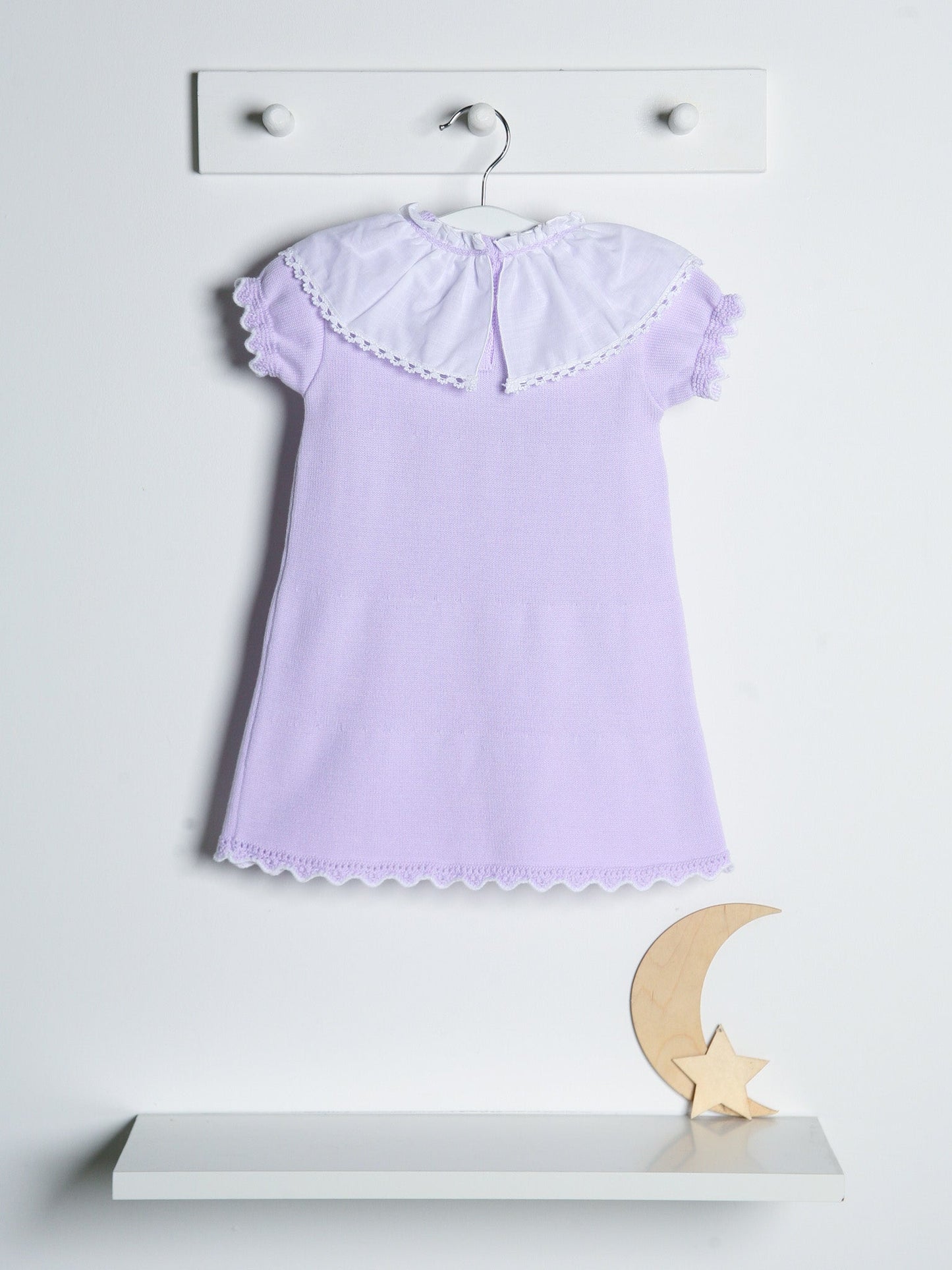 'Maya' lilac knitted statement collar dress - Rose & Albert