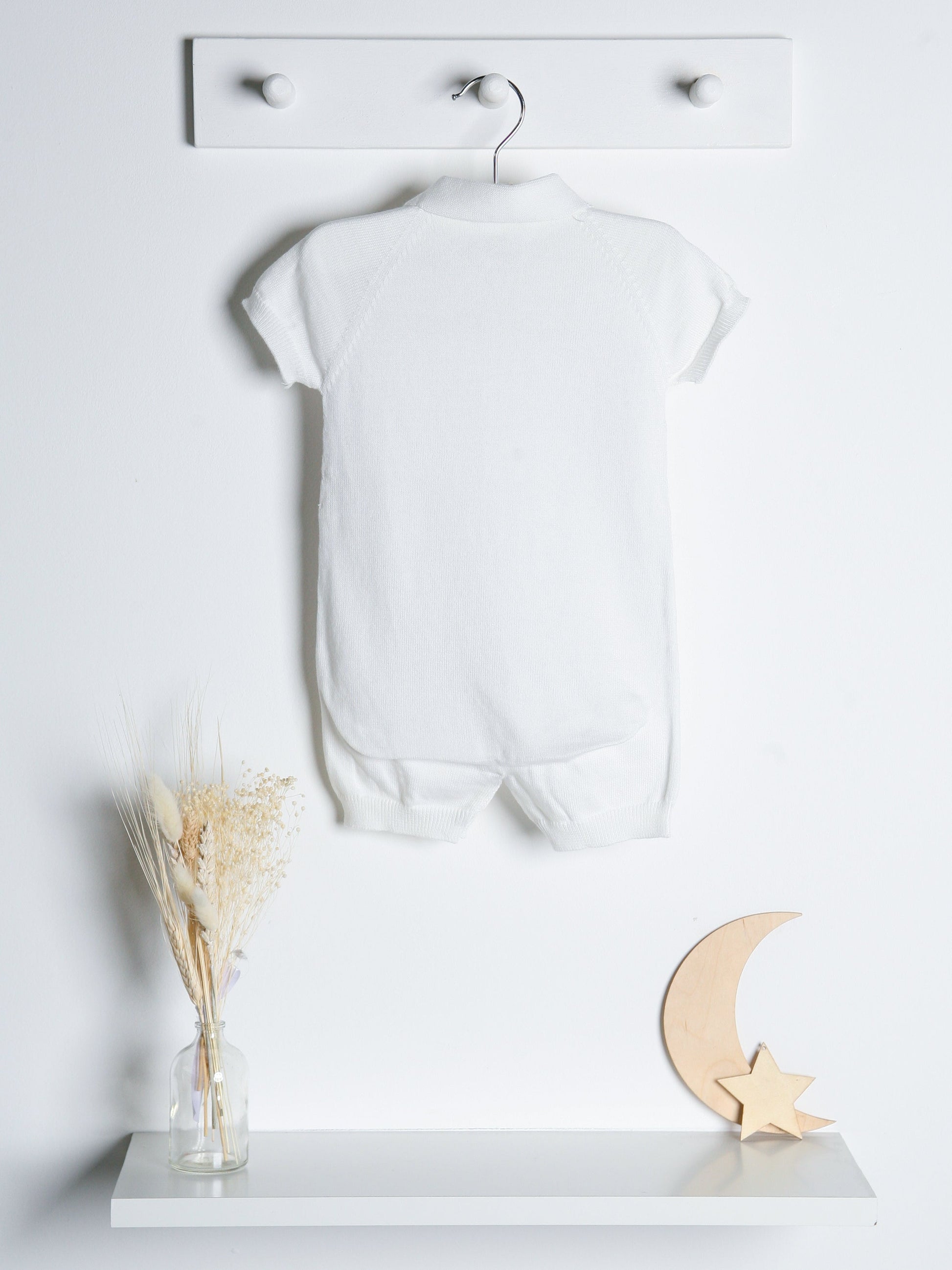 Wedoble White Knitted Romper - Rose & Albert