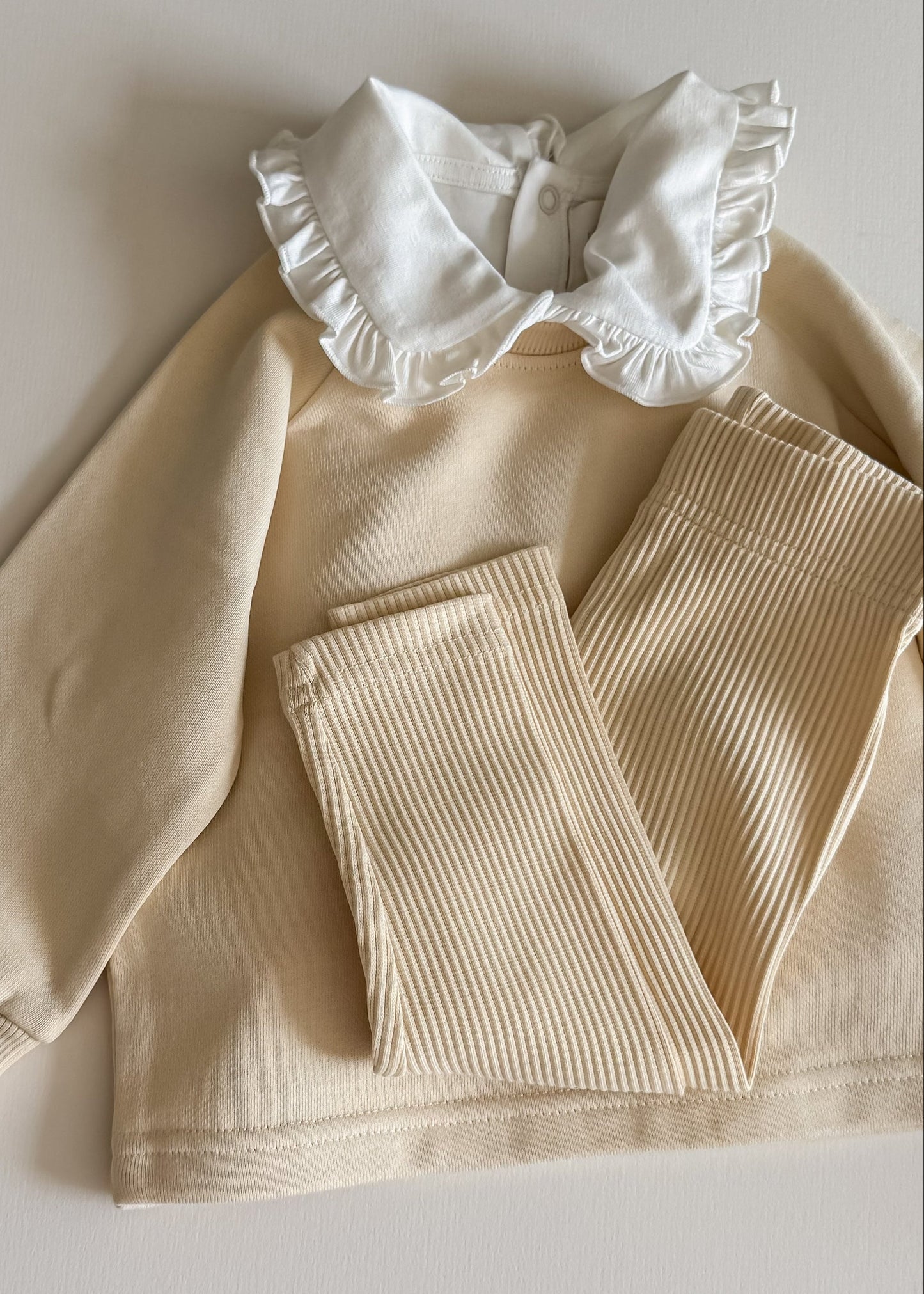 Ribbed Leggings - Pale Yellow
