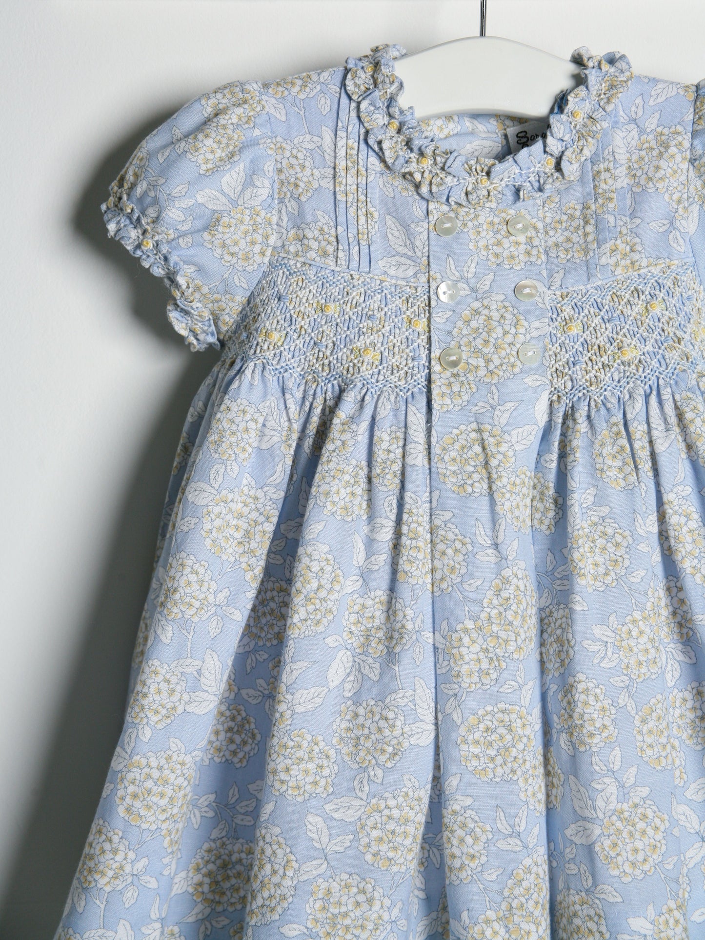 Sarah Louise Blue Hydrangea Smocked Dress - Rose & Albert