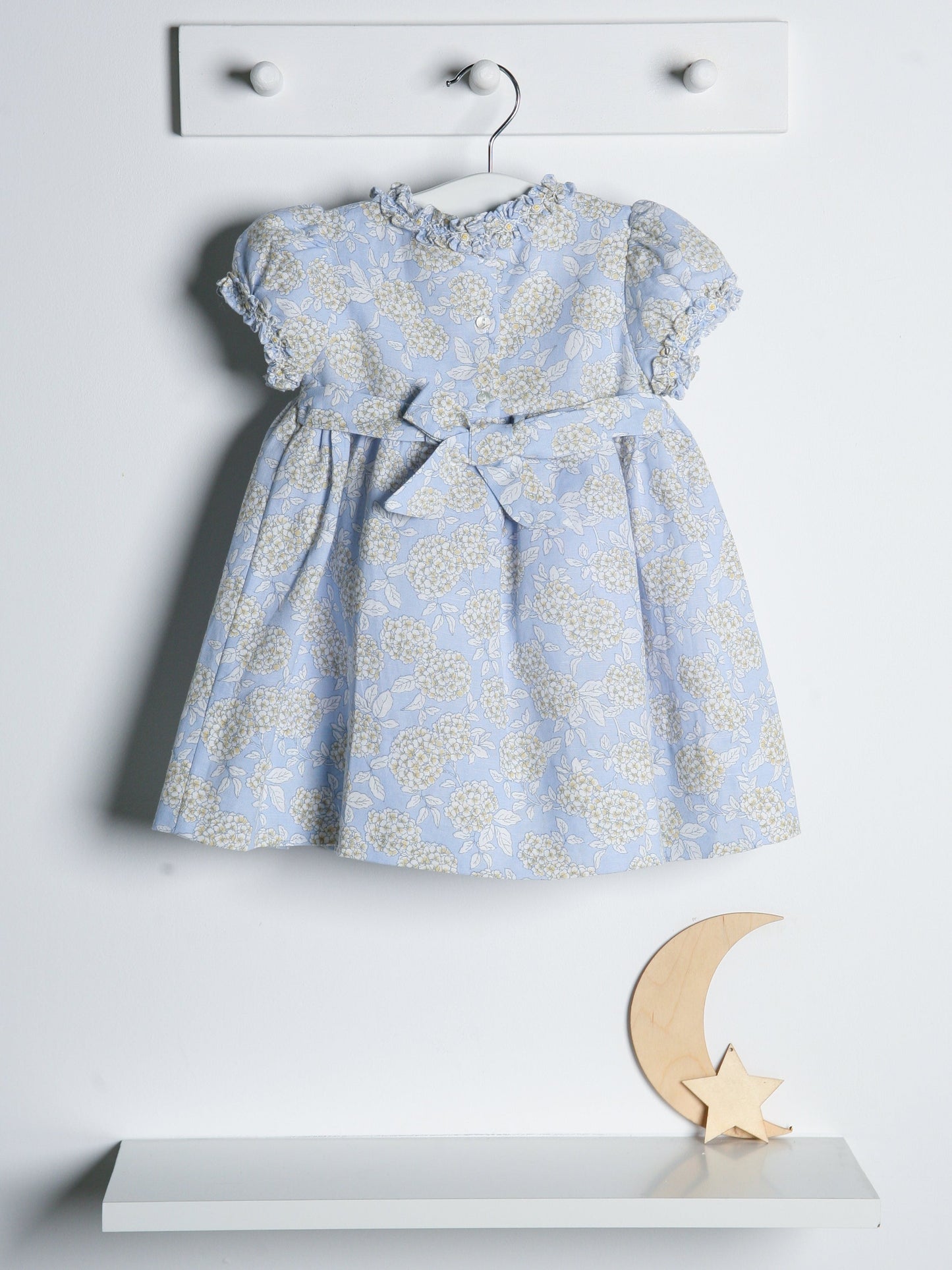 Sarah Louise Blue Hydrangea Smocked Dress - Rose & Albert