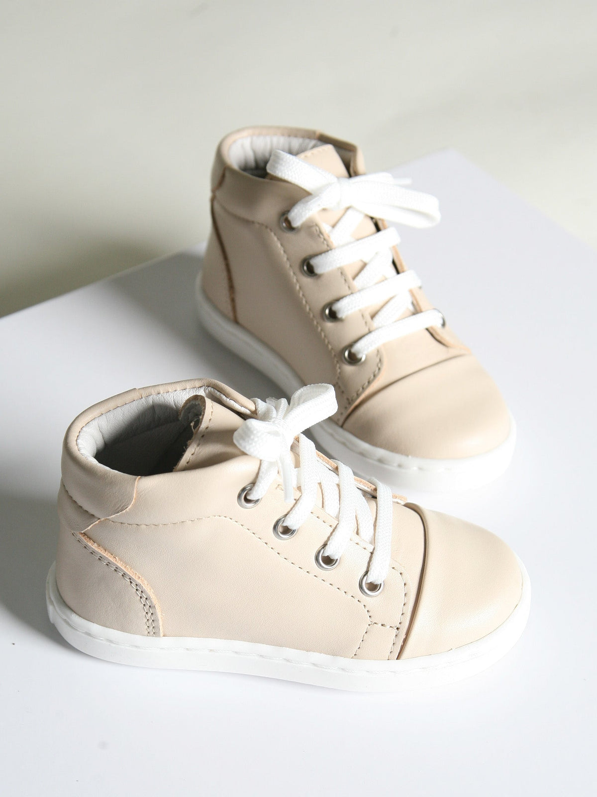 Borboleta Nude 'Danilo' Leather Hi-Top Boots - Rose & Albert