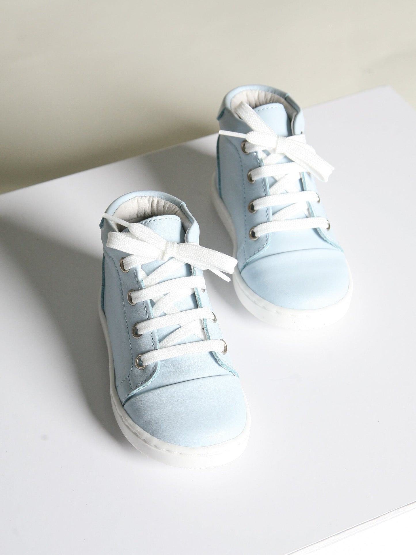 Borboleta Blue 'Danilo' Leather Hi-Top Boots - Rose & Albert