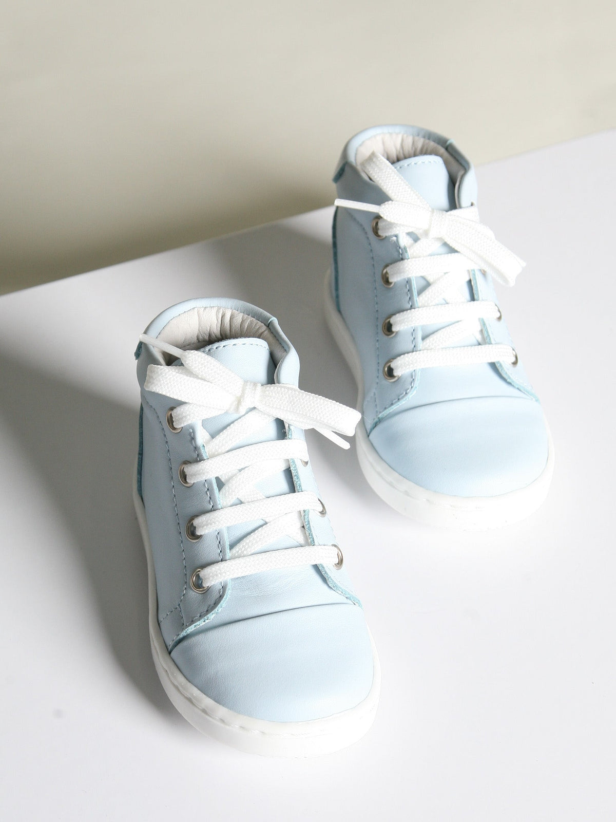 Borboleta Blue 'Danilo' Leather Hi-Top Boots - Rose & Albert