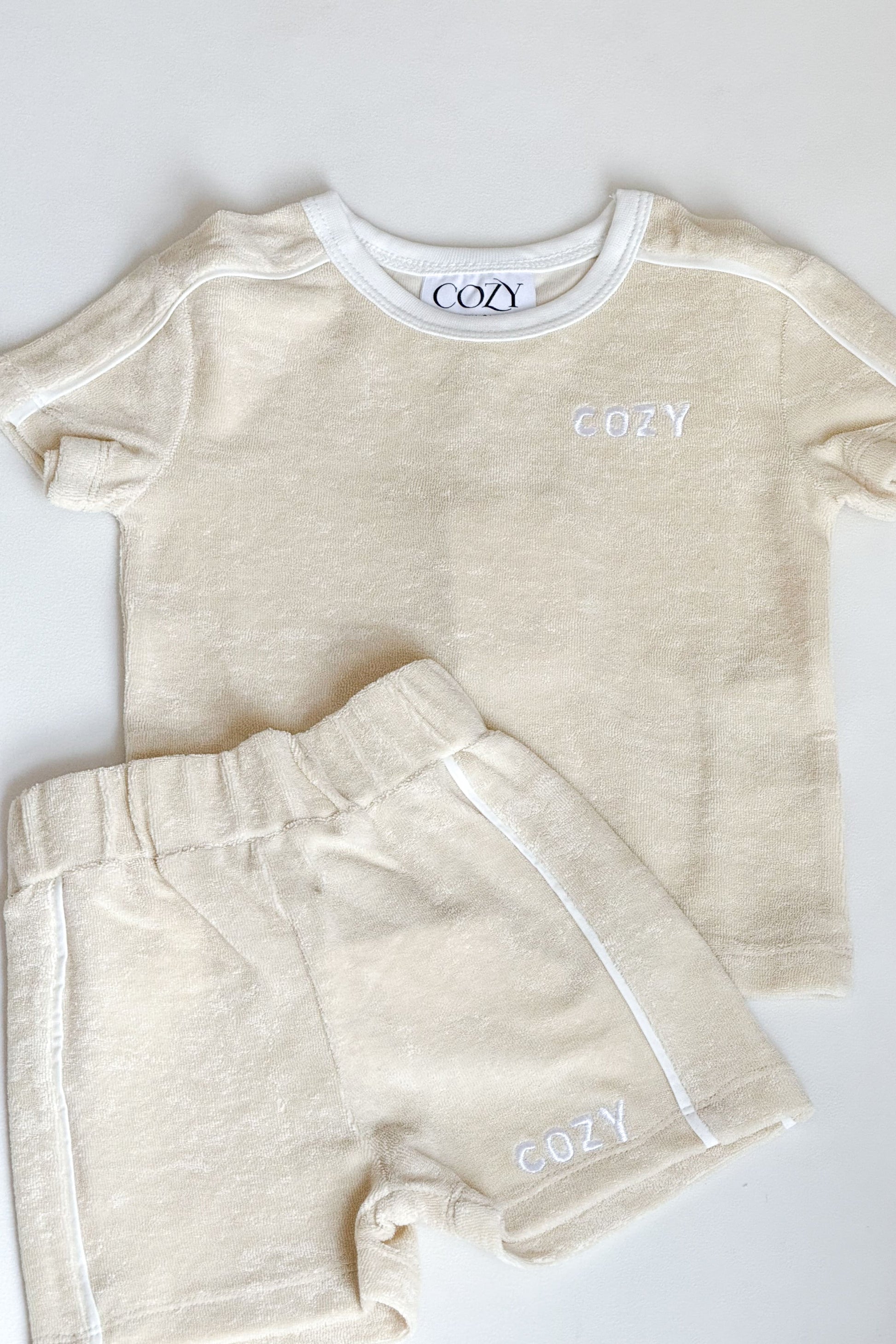 Mini COZY Terry Shorts - Sand Cozy Crew Club Outfit Sets mora-uk.myshopify.com cozy-terry-shorts-sand   5POUND, All Products, BFCM20, BOTTOMS, CHRISTMAS20, easter50, extradiscount, Holiday Inn, resort club collection, shorts, SSSALE2550, ultracozy, whatnot, wholesale, wholesale-int, WINTER80