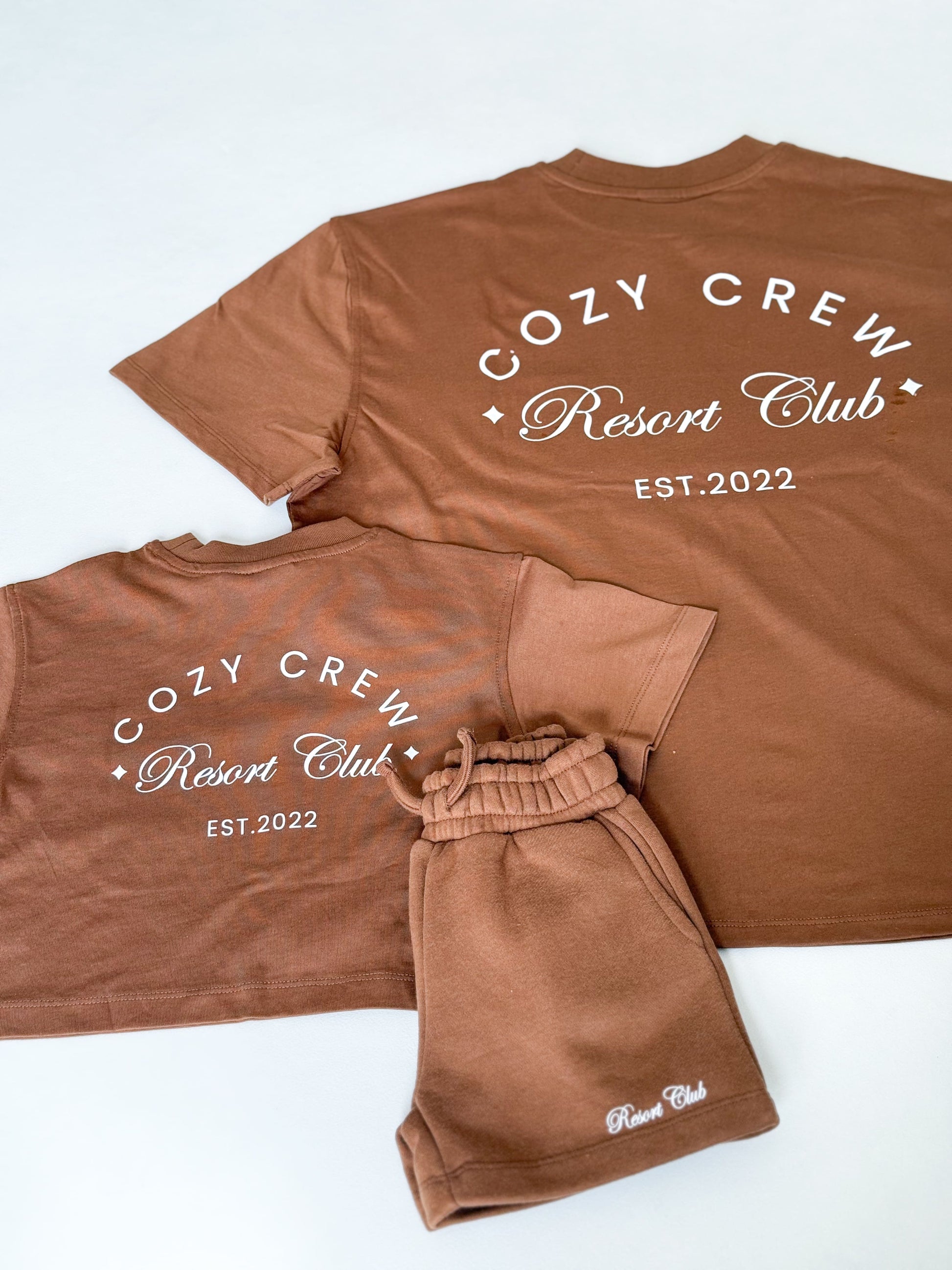 Mini Cozy Crew Resort Club Shorts - Toffee Cozy Crew Club Outfit Sets mora-uk.myshopify.com cozy-crew-resort-club-shorts-toffee   5POUND, All Products, BFCM-60, BFCM20, BOTTOMS, CHRISTMAS20, easter50, Holiday Inn, nonpersonalised, PADDY33, resort club collection, shorts, ultracozy, whatnot, wholesale, wholesale-int, WINTER80