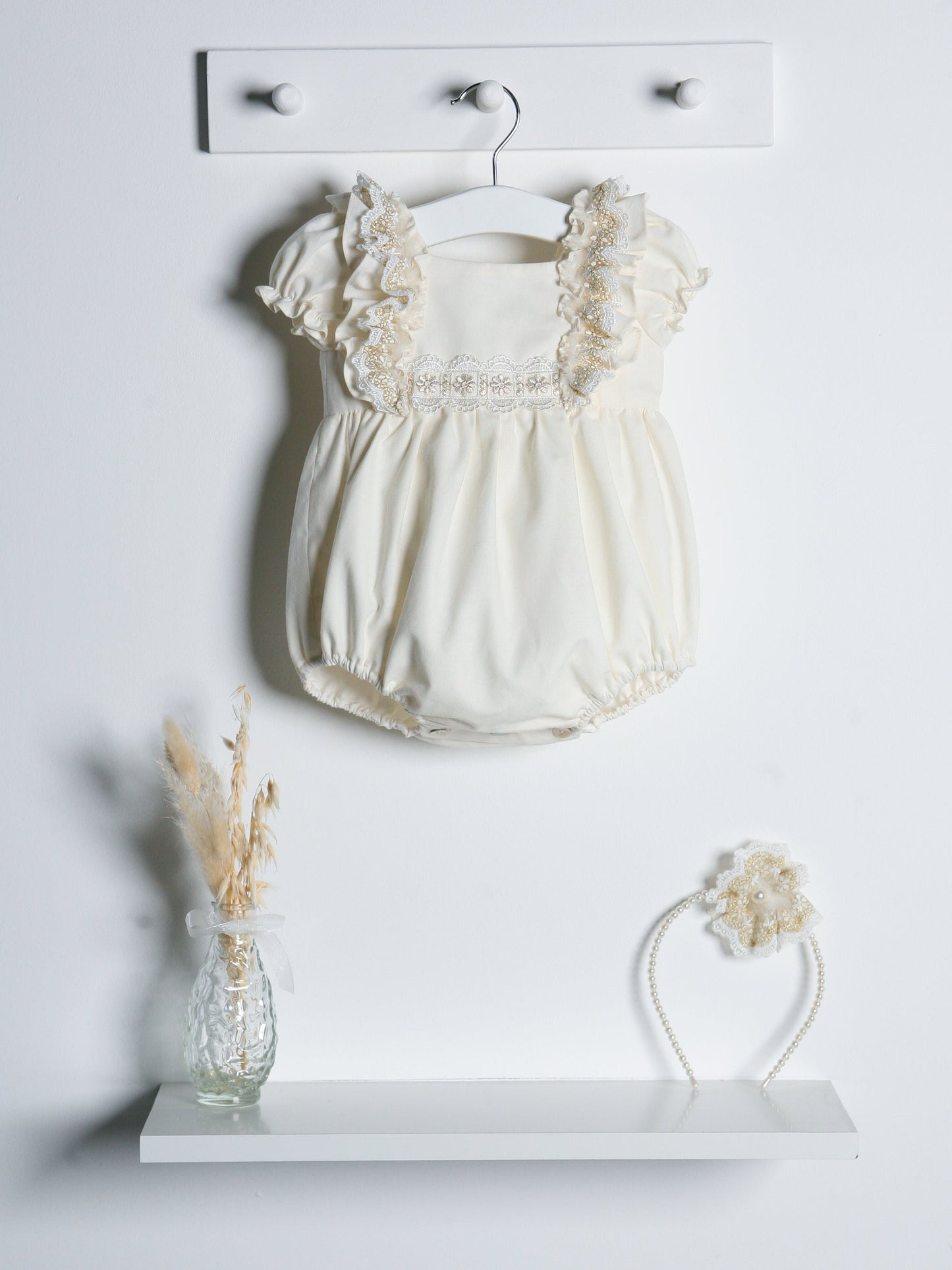 Rose & Albert Premium Collection Ivory Romper - Rose & Albert